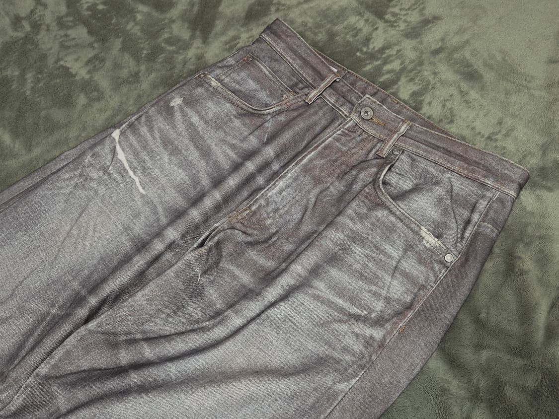 Zara 자라 워싱 프린트 배기핏 데님 팬츠 아크네 발렌시아가 상품이미지4