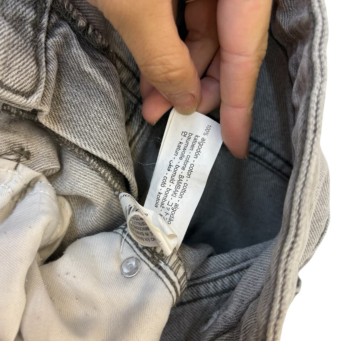 자라 배기핏 데님 버뮤다 팬츠 그레이 42 상품이미지4