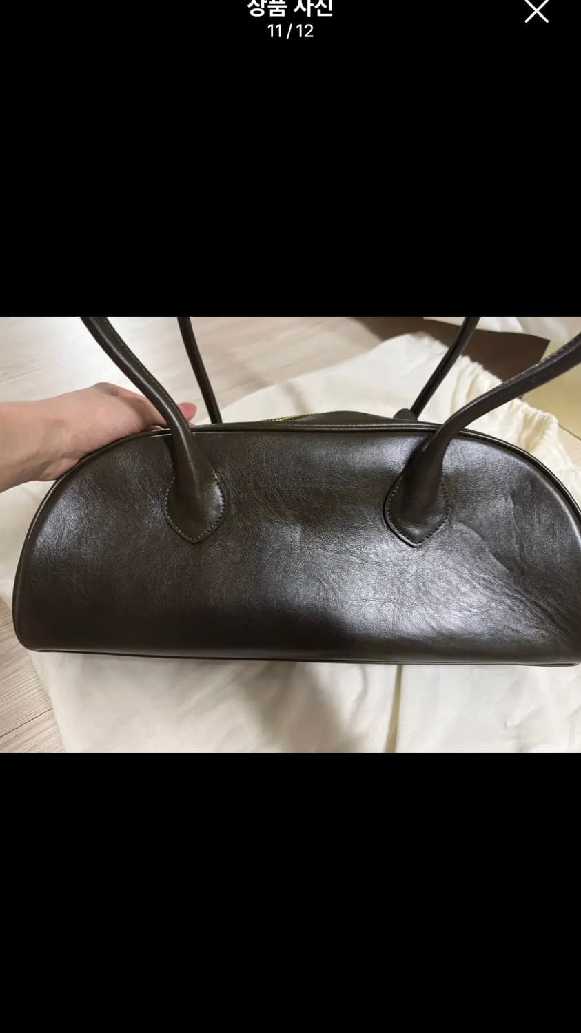 위아 바게트 숄더백 카키/와인 상품이미지5