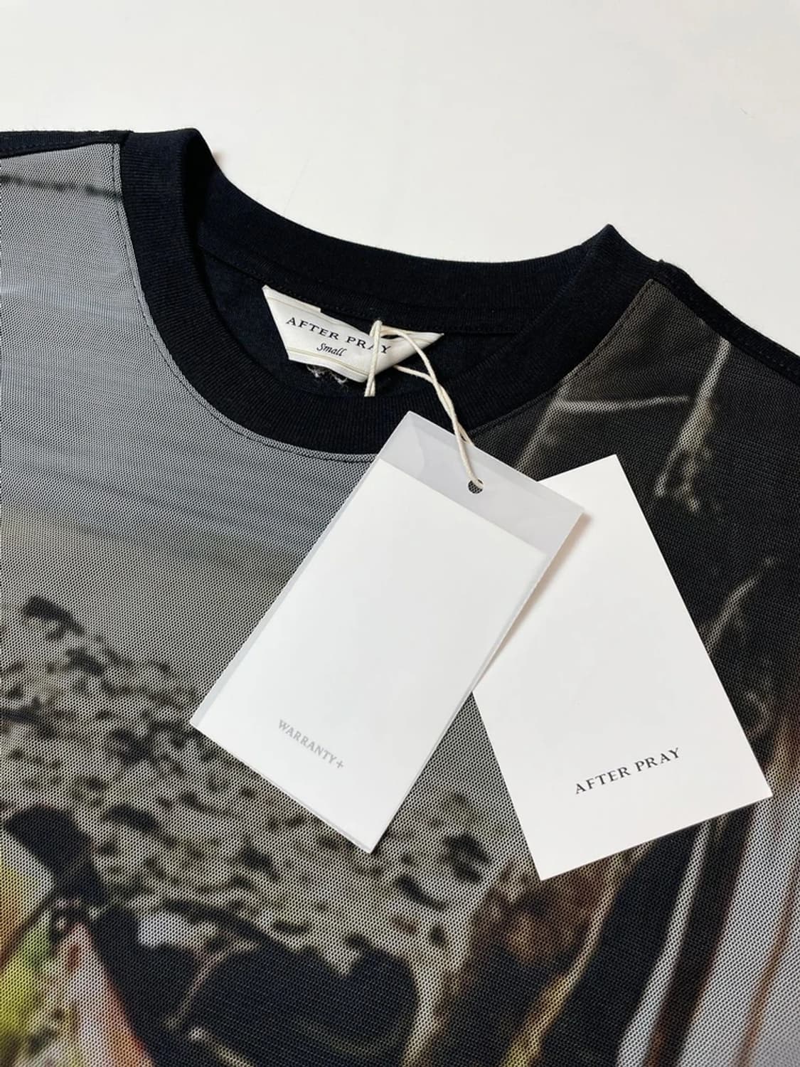 애프터프레이 프린트 메시 레이어 반팔 티셔츠 PN9462 상품이미지3