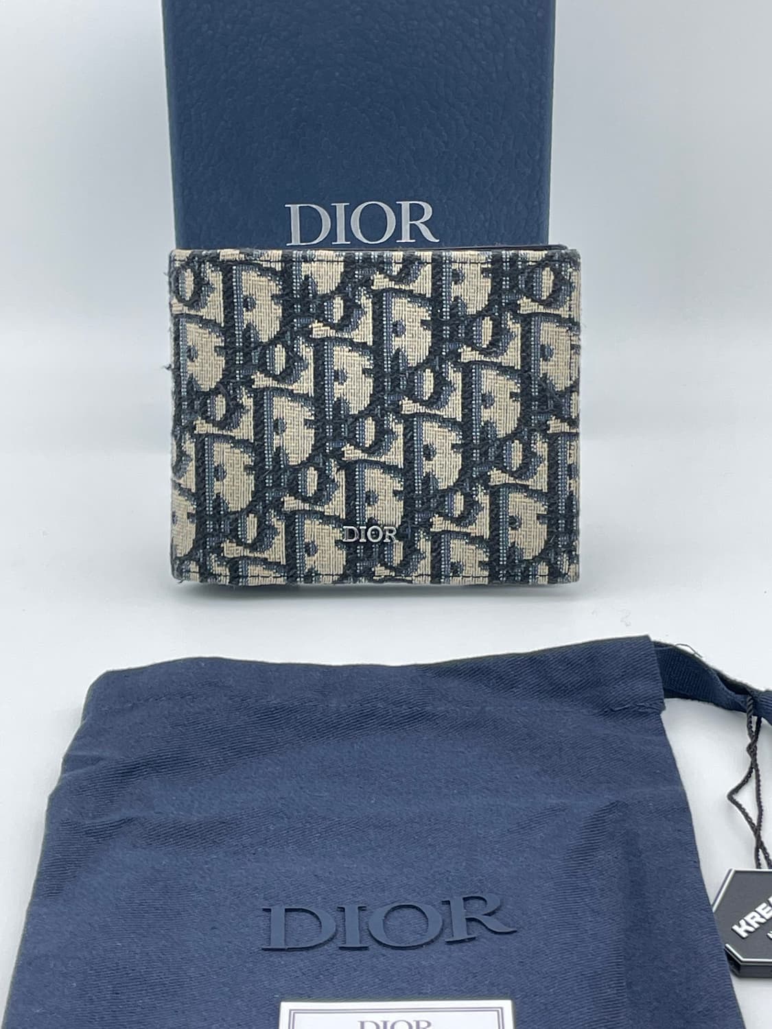 [ 풀구성 / 새상품급 ] 정품 디올 오블리크 반지갑 베이지 상품이미지4