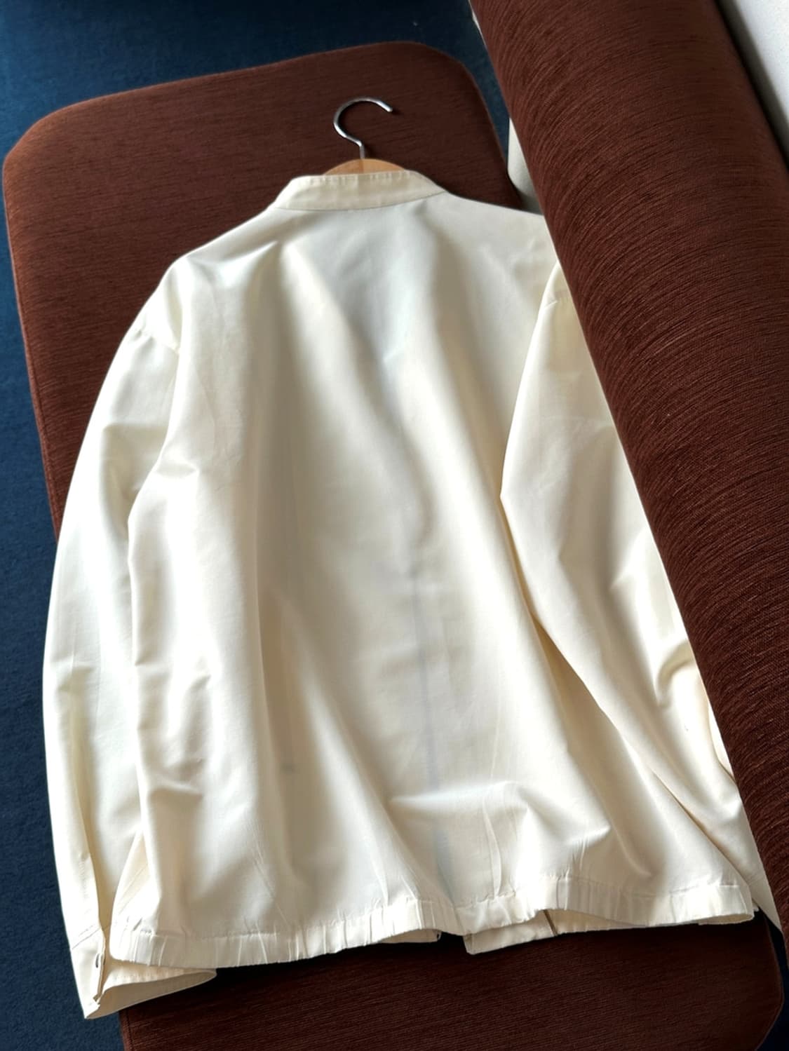 Panel design stand neck zip blouson 상품이미지5