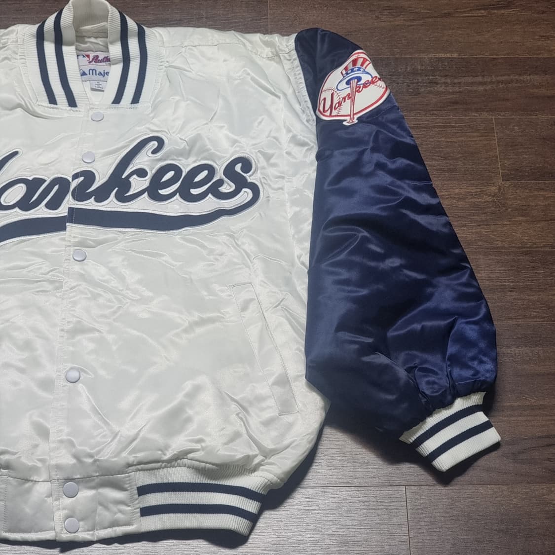 [S] MLB 올드스쿨 뉴욕 양키스 마제스틱 정품 바시티 자켓 점퍼 상품이미지3