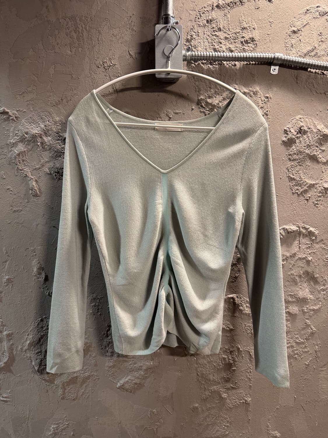 시스템 SYSTEM 브이넥 셔링 니트 민트 90 상품이미지1