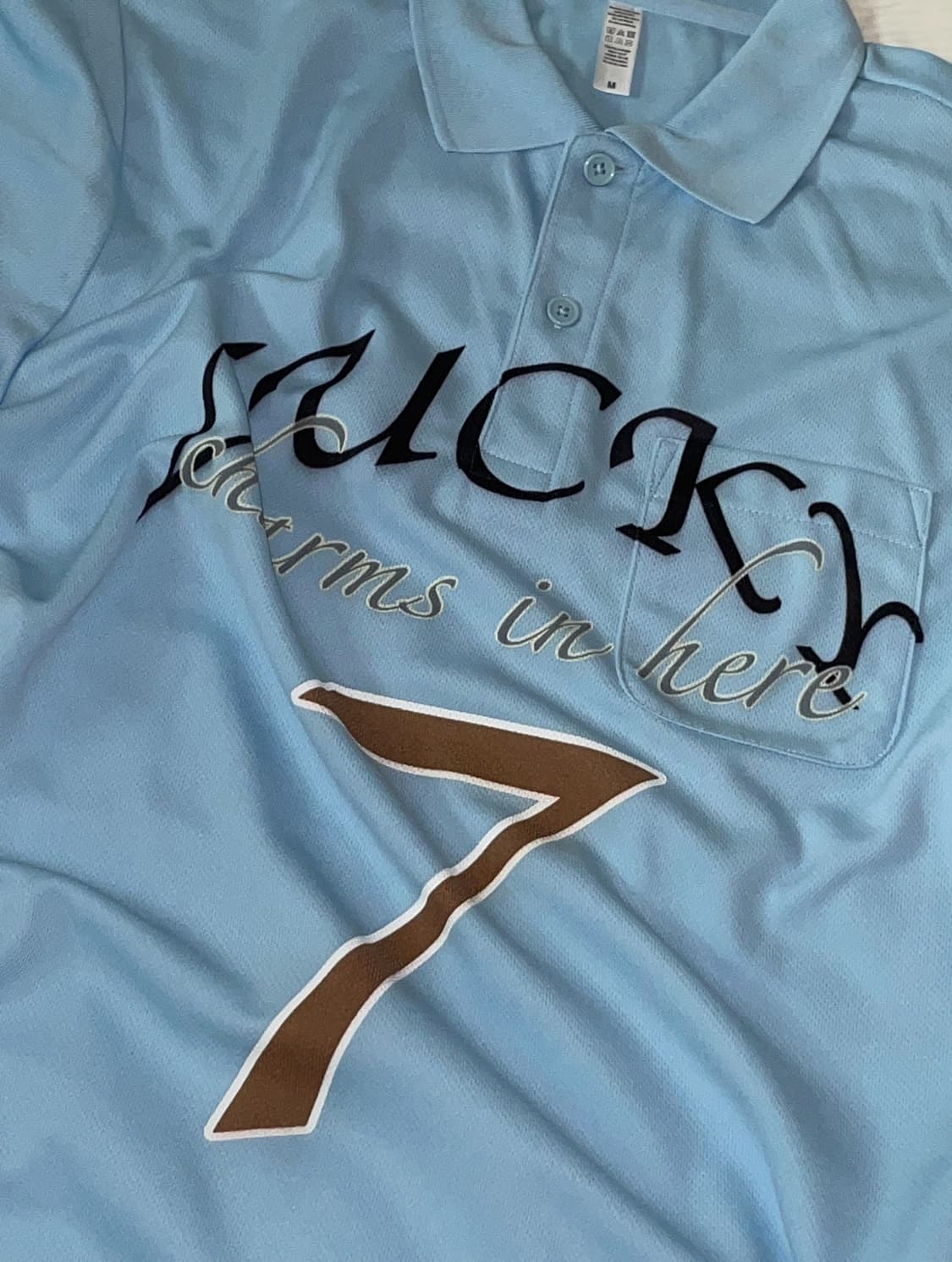 샵페어리 럭키7 폴로티 블루 상품이미지1