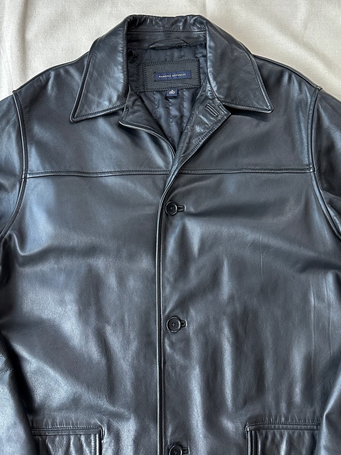 바나나 리퍼블릭 리얼 레더 카코트 M 상품이미지2