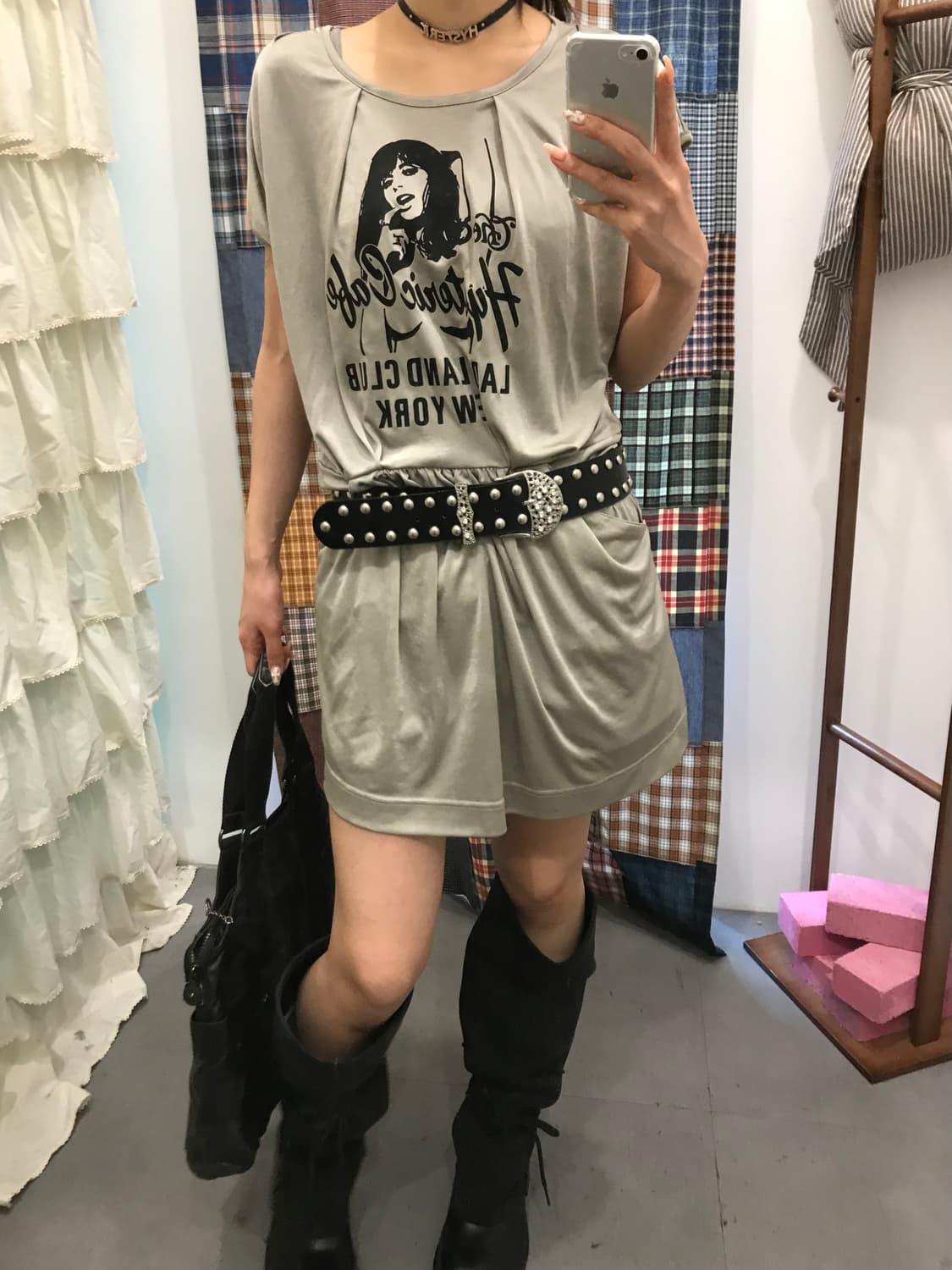 히스테릭글래머 새틴 히스걸 원피스 상품이미지3