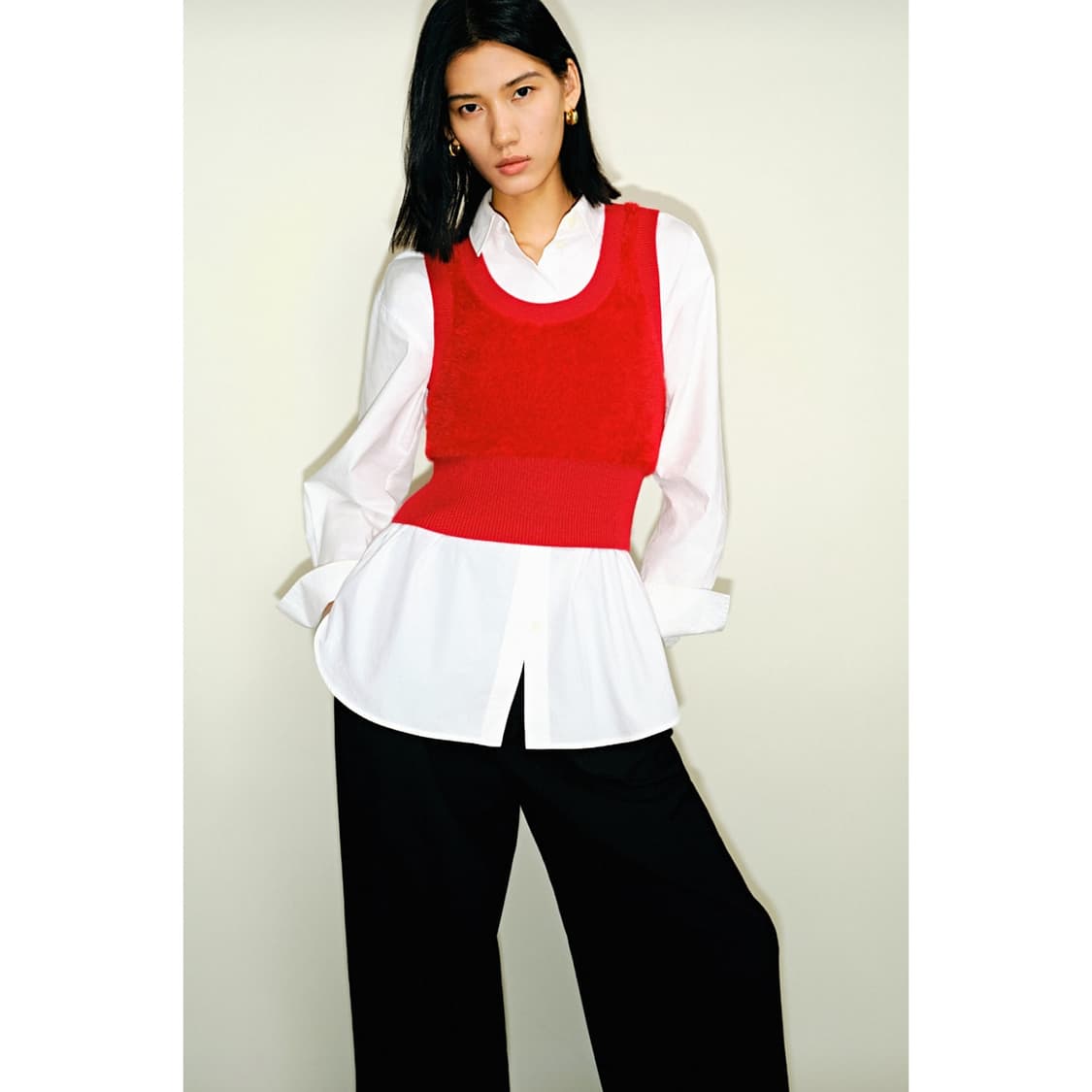 코스 COS 23 스쿱넥 플러피 울 베스트 상품이미지1