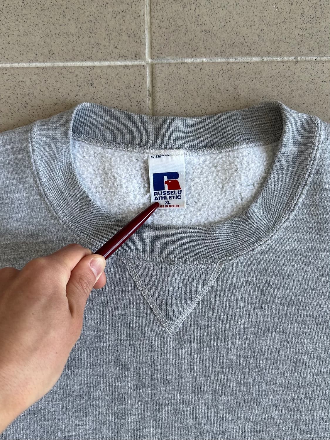 90s 빈티지 러셀 스웻셔츠 그레이 XL 상품이미지6