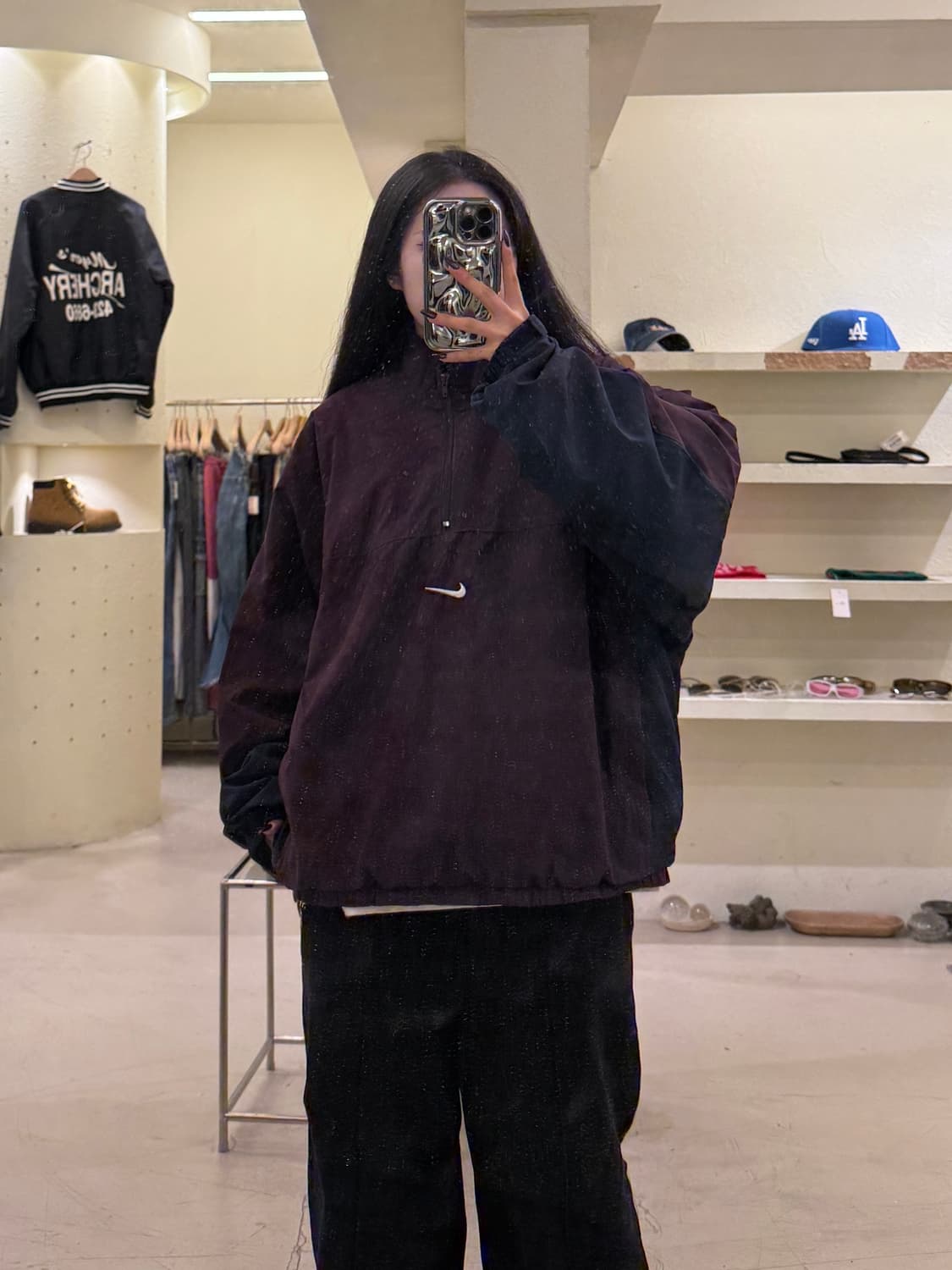 나이키 올드스쿨 센터 스우시 아노락 바람막이 U1273 상품이미지1