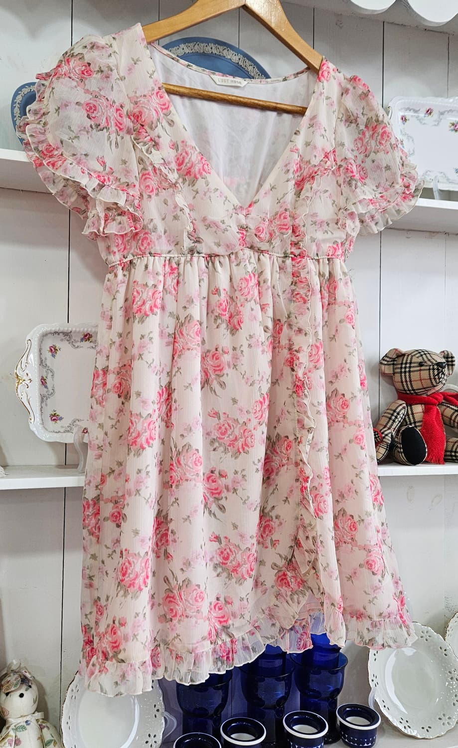 (LEST ROSE) 플라워 쉬폰 원피스 상품이미지6