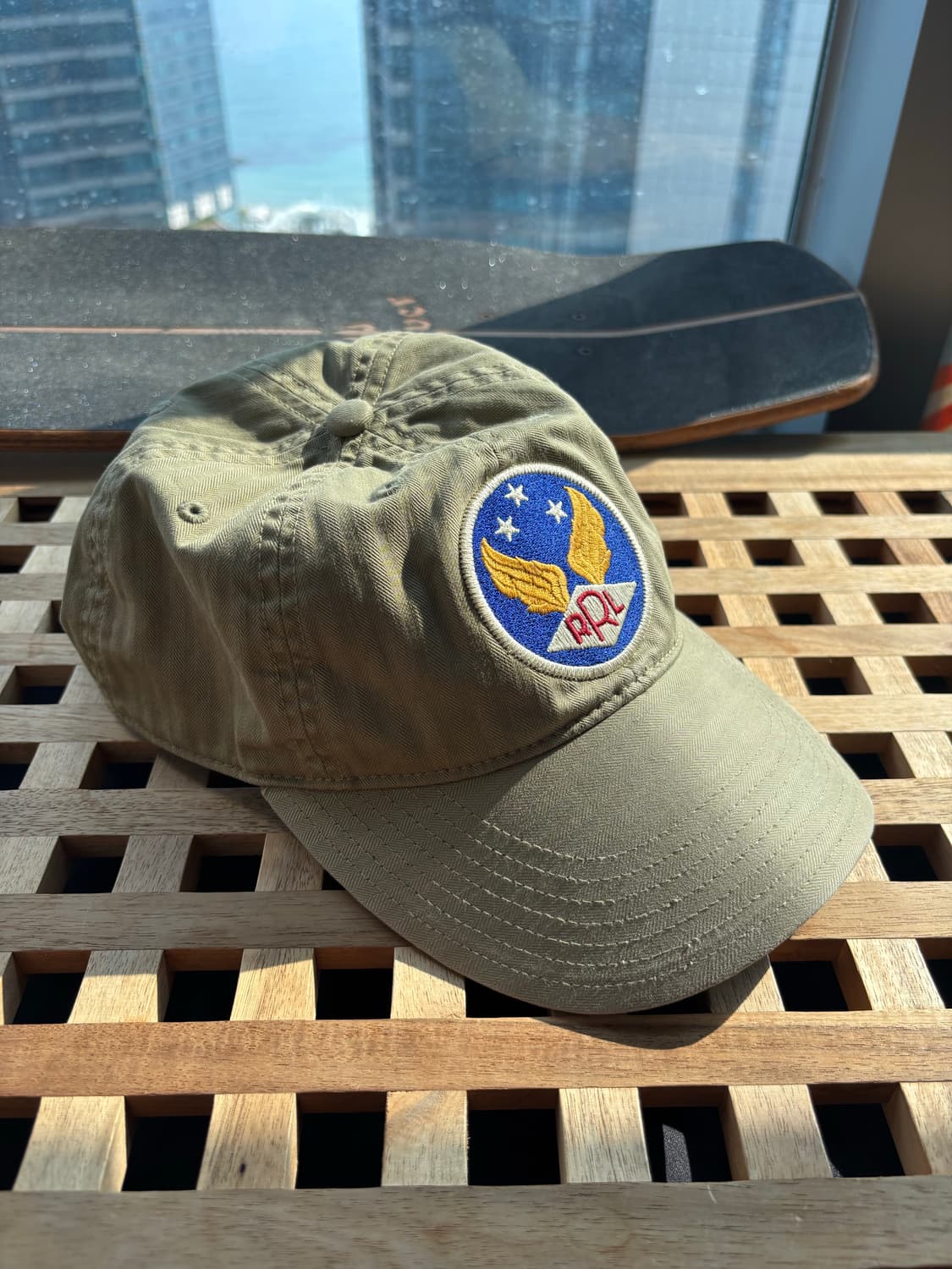 더블알엘 가먼트다잉 트윌 볼캡 올리브 상품이미지1