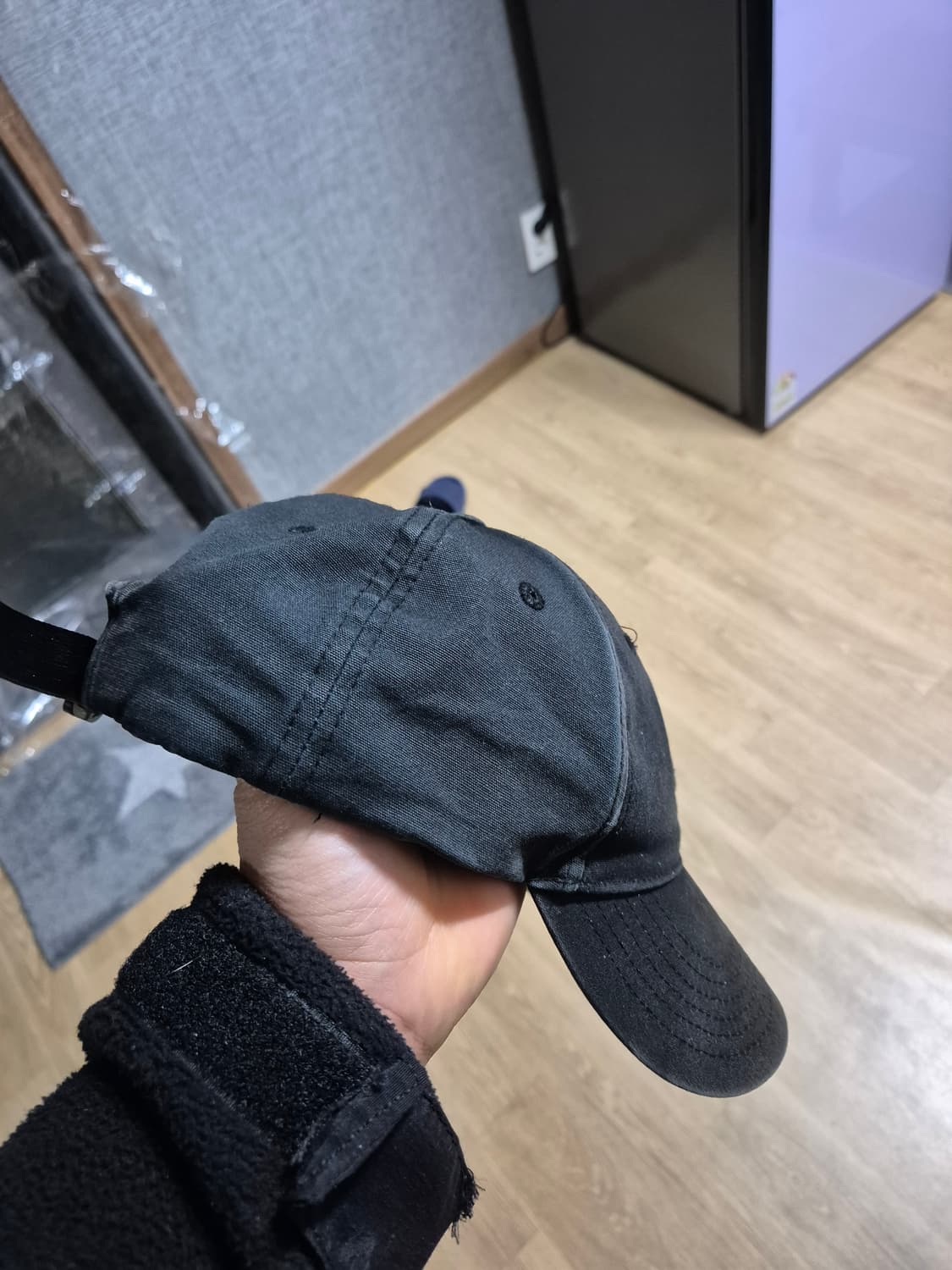 [XL] 19SS 스톤아일랜드 면 볼캡 모자 블랙 검정 상품이미지3