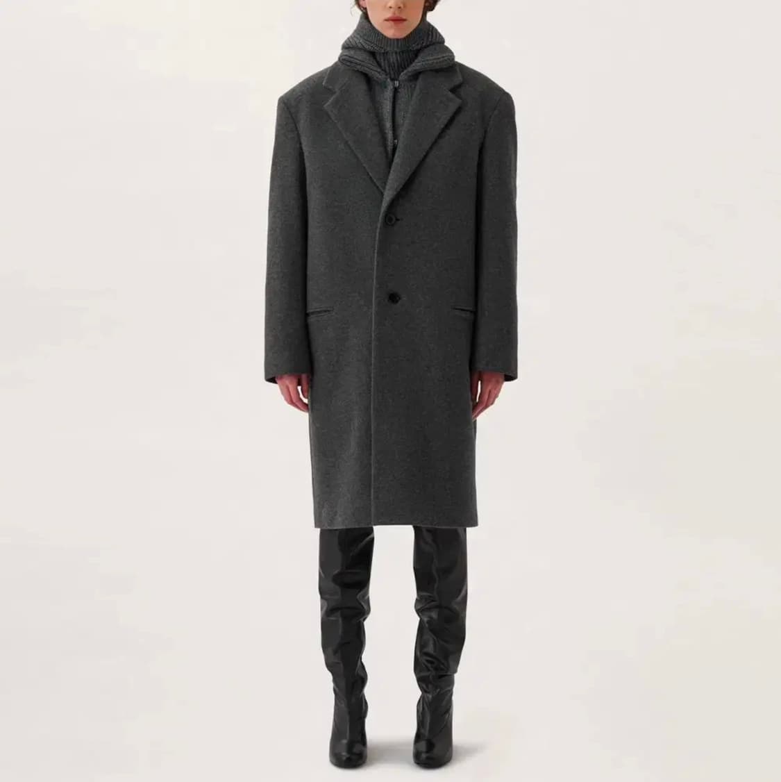 르메르 코트 소프트 펠트 울 체스터필드 코트 그레이 신 (오버사이즈 핏) 상품이미지7