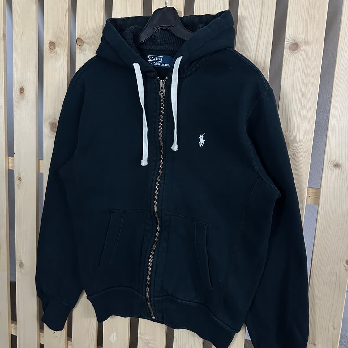 (M) 폴로 랄프로렌 블랙 써멀 후드집업 상품이미지2