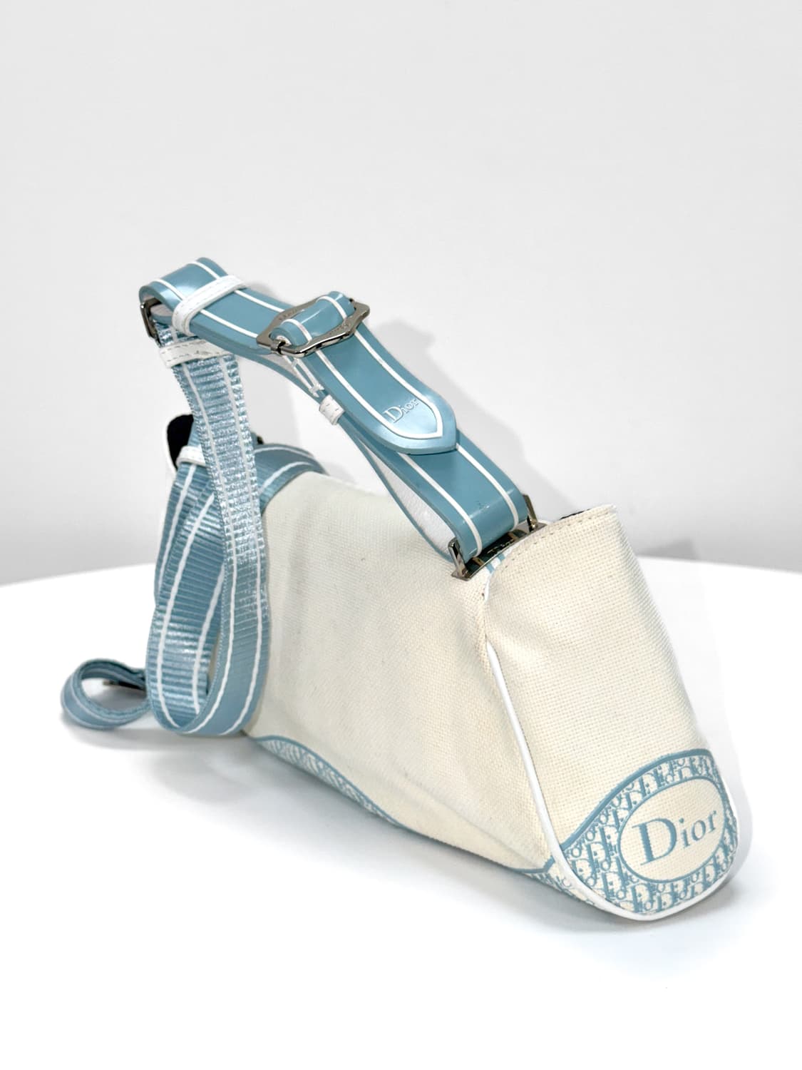 디올 트로터 새들 캔버스 바게트 크로스백 상품이미지5