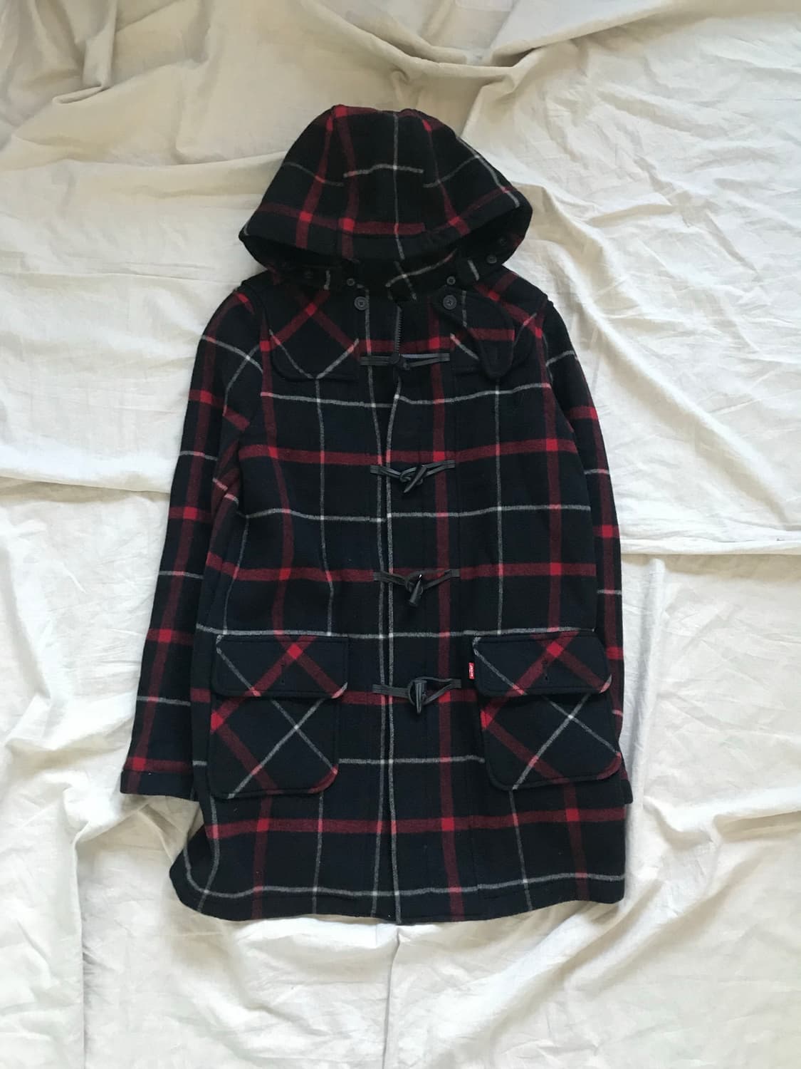 리바이스 레드 탭 체크 떡볶이 코트 상품이미지5