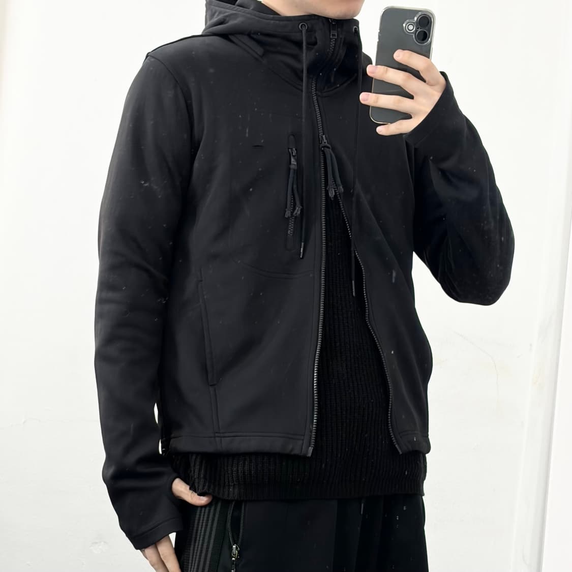 Y-3 요지 야마모토 투웨이 테크 후드 집업 상품이미지3