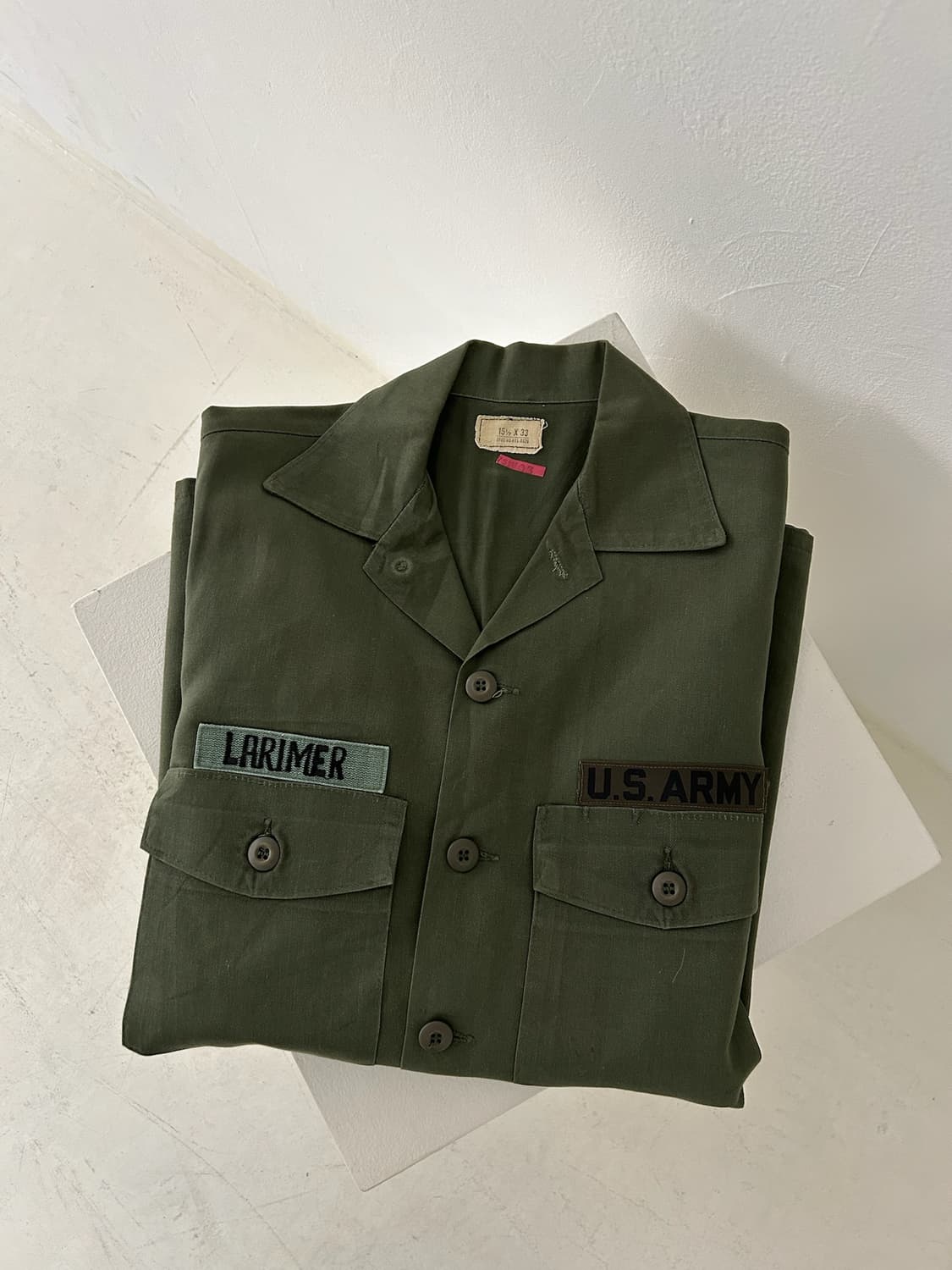 80s US Army og-507 utility shirt. 상품이미지10