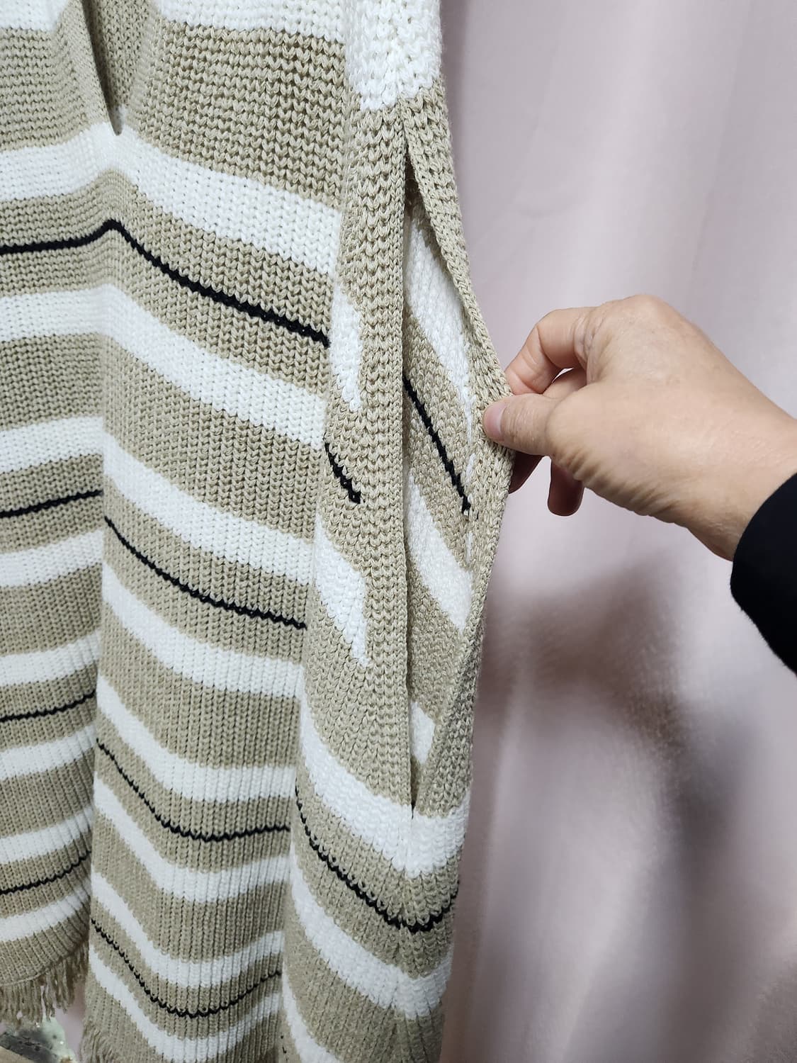 미착용 ZARA 스트라이프 니트 튜닉 상품이미지3