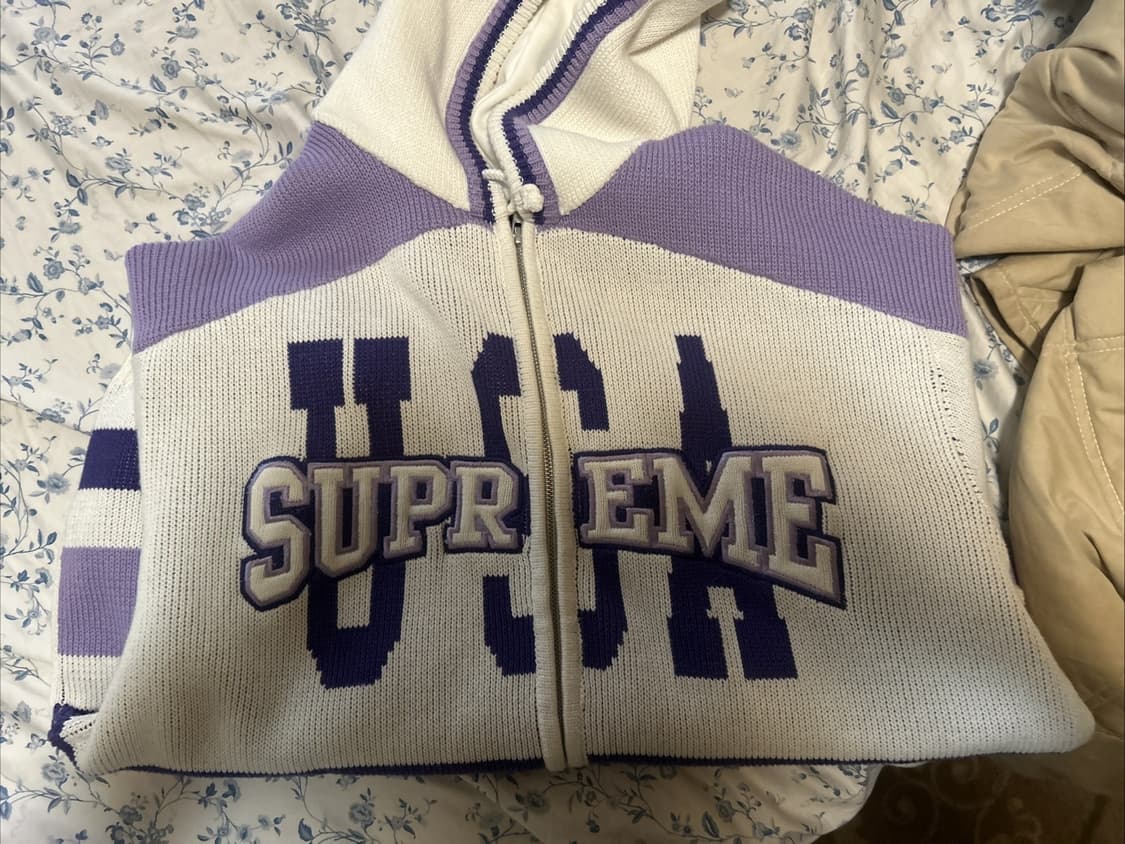 슈프림 USA 니트 후드집업 상품이미지2