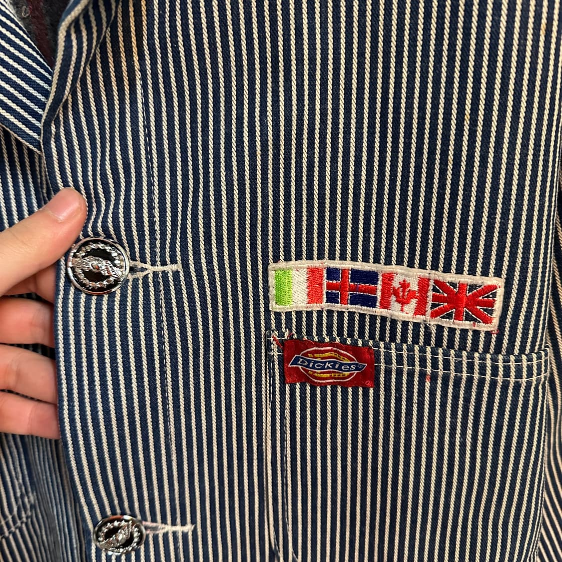 90s 디키즈 히코리 블랭킷 초어코트 상품이미지3