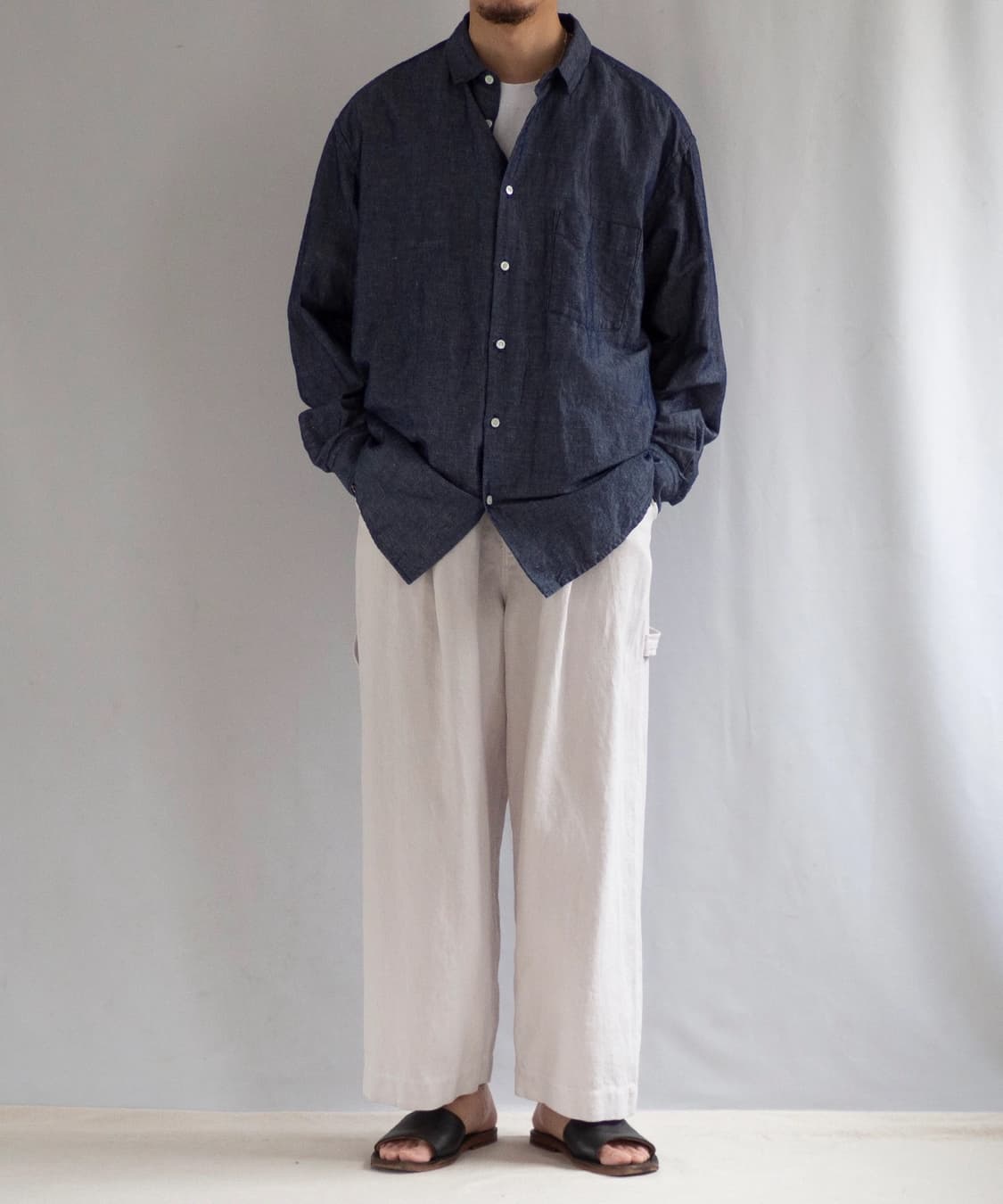 네스트로브 컨팩트 린넨 덕 페인터 팬츠 라이트 그레이 / 4사이즈  상품이미지3