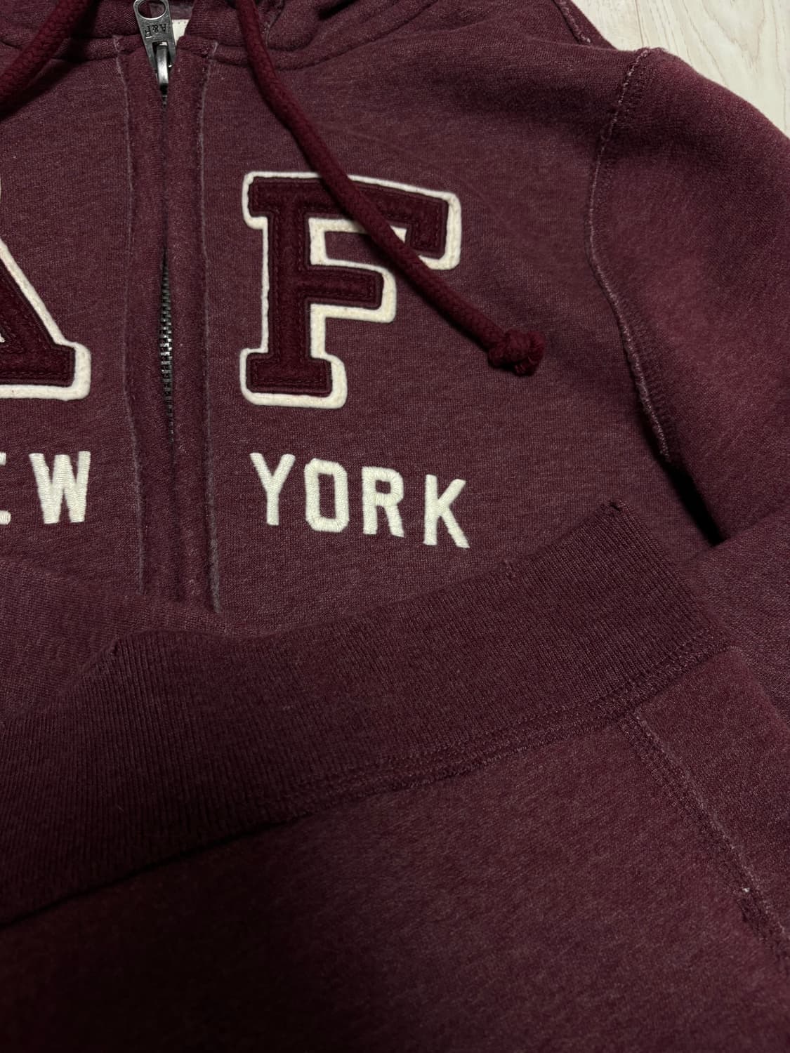 아베크롬비 후드집업 버건디s 상품이미지4