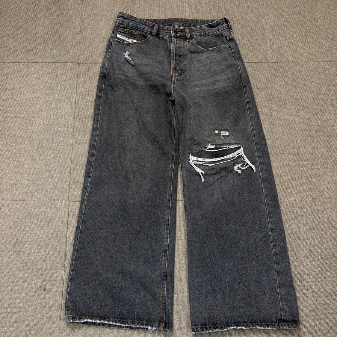 Diesel D rise 디스트레스드 와이드 진  상품이미지1