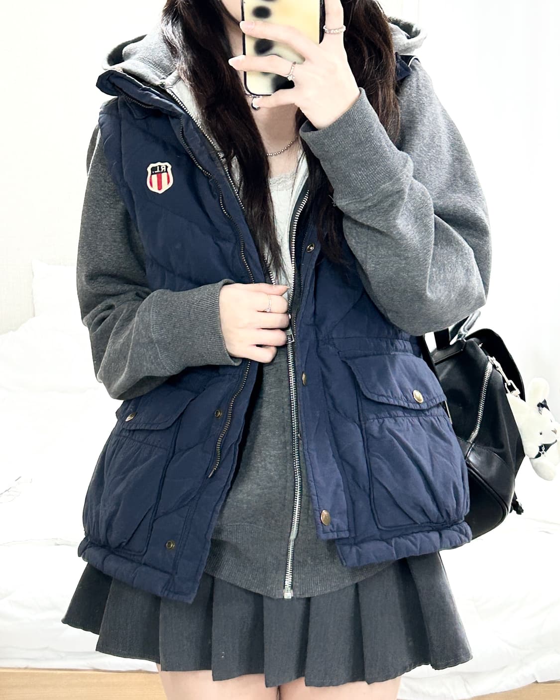 폴로 진스 패치로고 덕다운 패딩조끼 상품이미지1