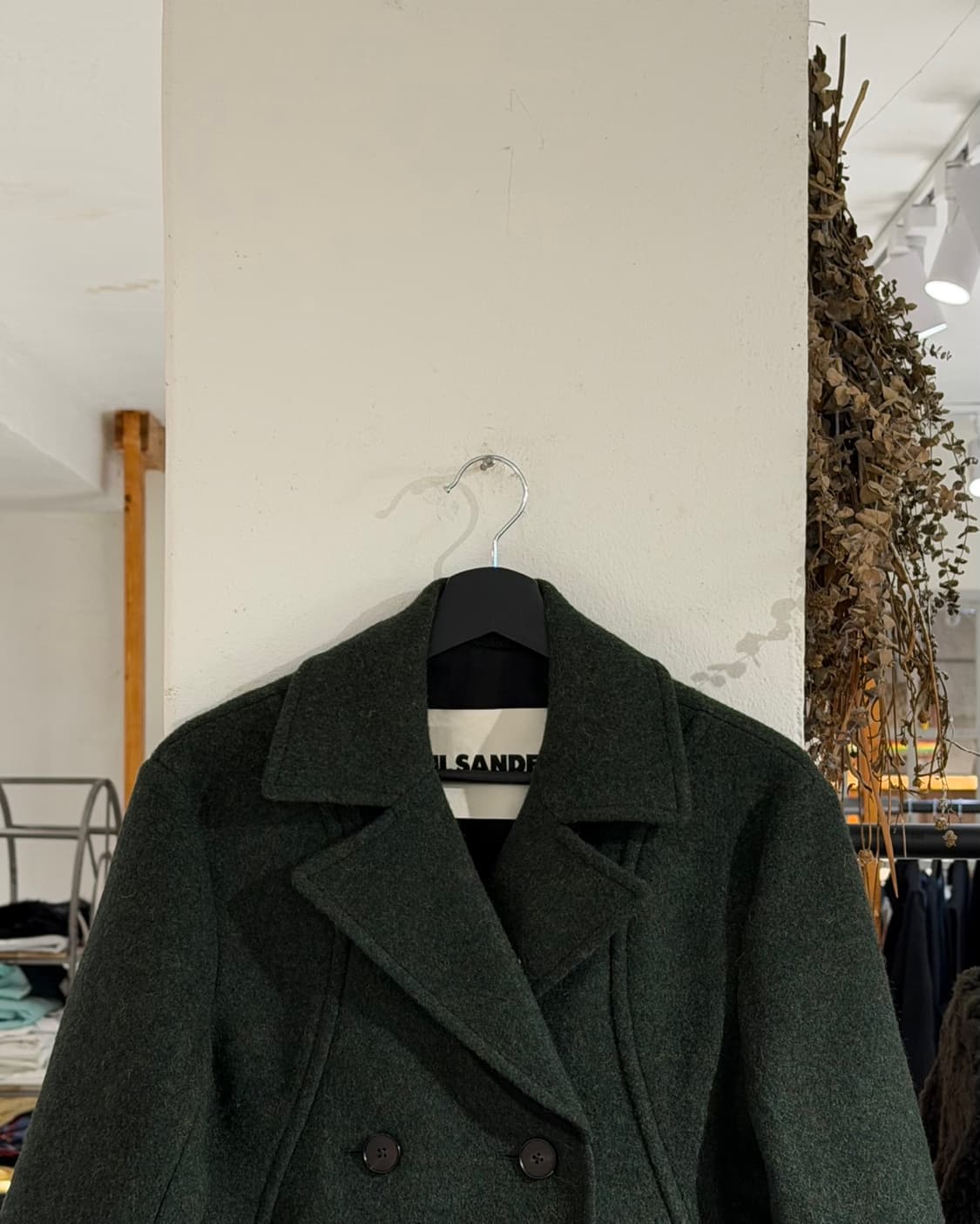 질샌더 카키 에이라인 더블 브레스티드 울 피코트 상품이미지4