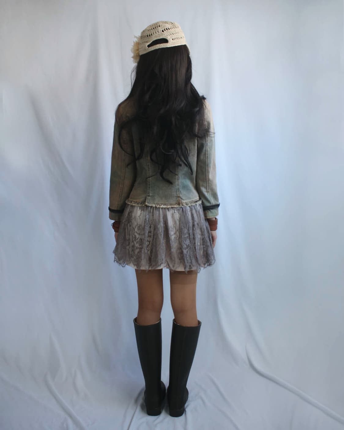 antique lace sha- skirt + ribbon brooch 상품이미지9