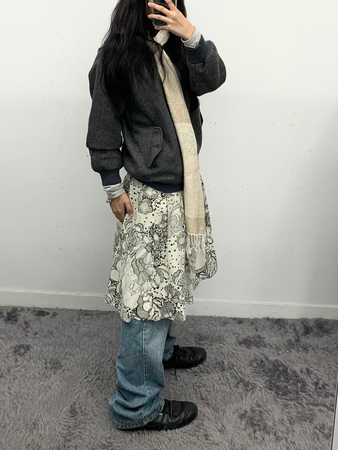 그레이 울 블루종 상품이미지4