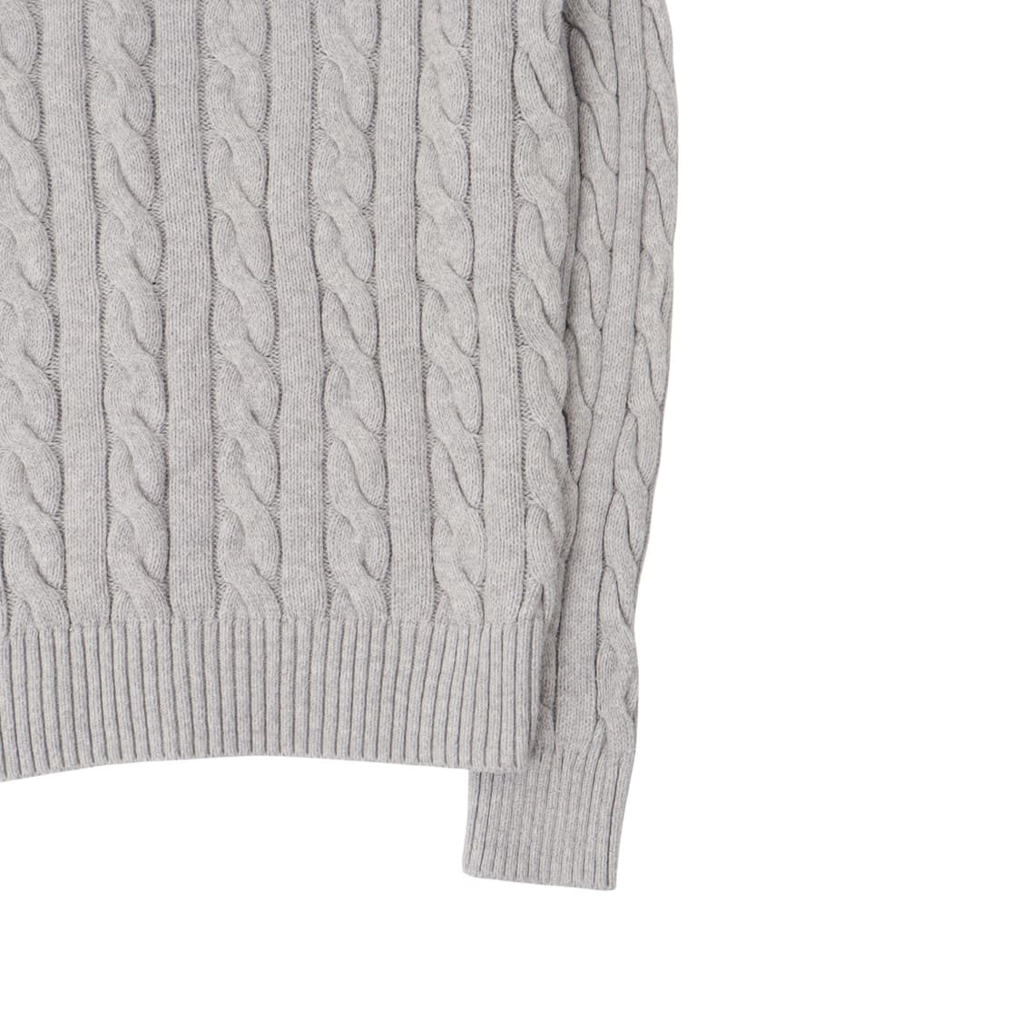 폴로 랄프로렌 QR 라이트 그레이 코튼 케이블 니트 상품이미지4