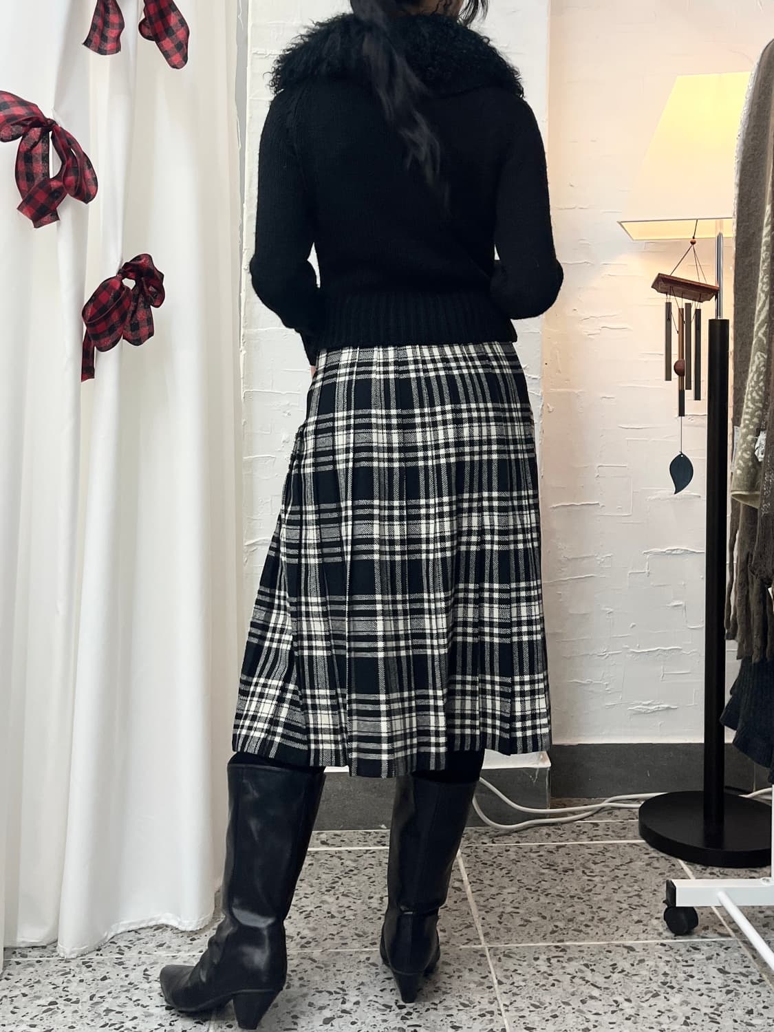 black scottish lap skirt 상품이미지3
