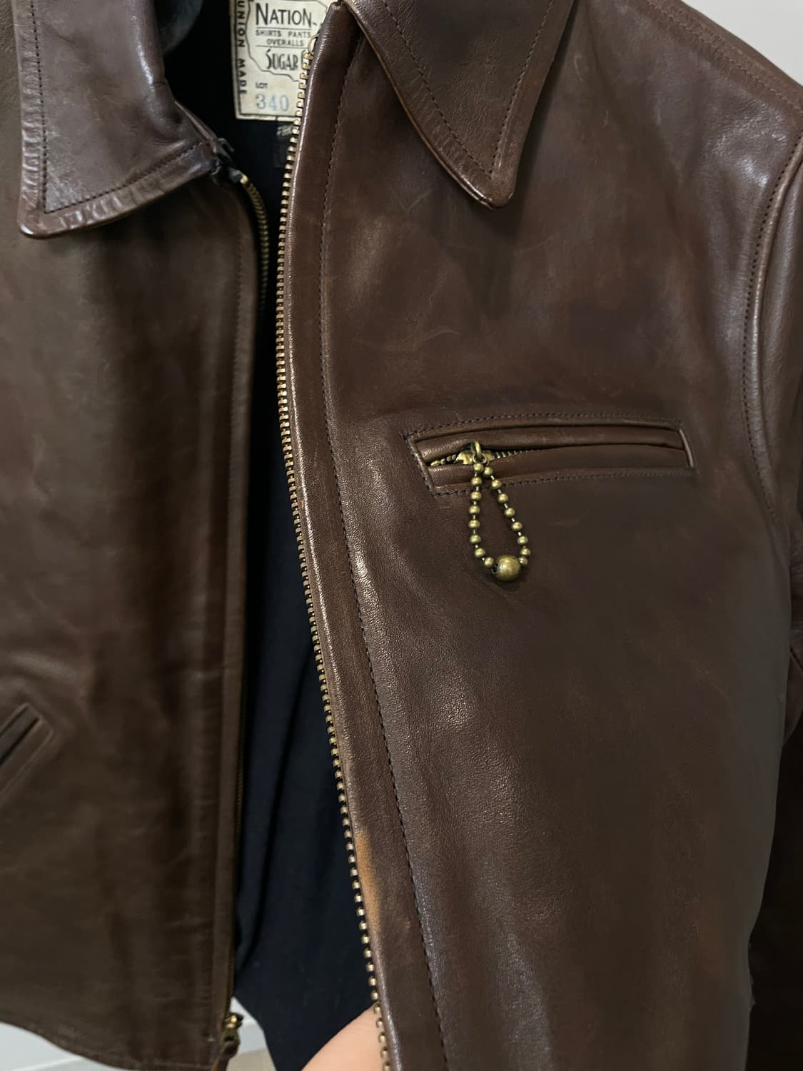 (38) sugar cane 슈카케인 홀스하이드 스포츠자켓 상품이미지7