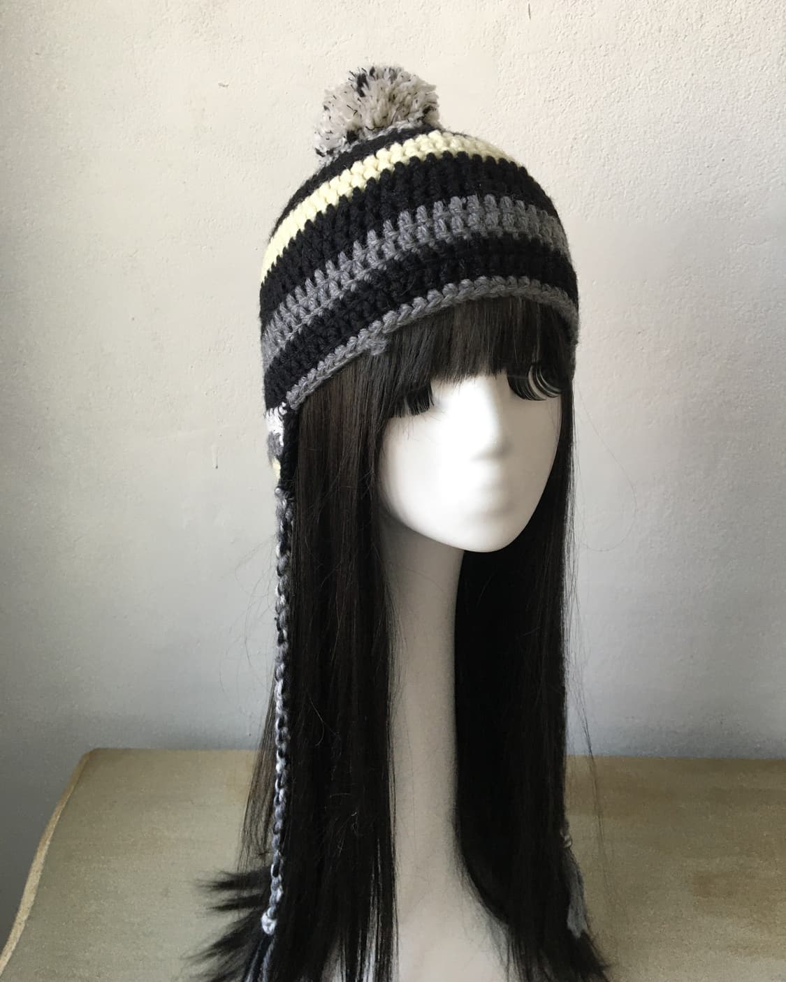 pom pattern knit beanie 상품이미지5