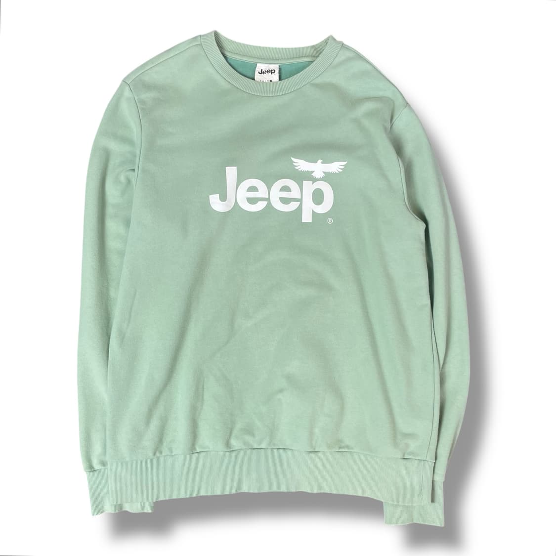 지프 화이트 빅로고 민트 맨투맨 XXL 상품이미지1