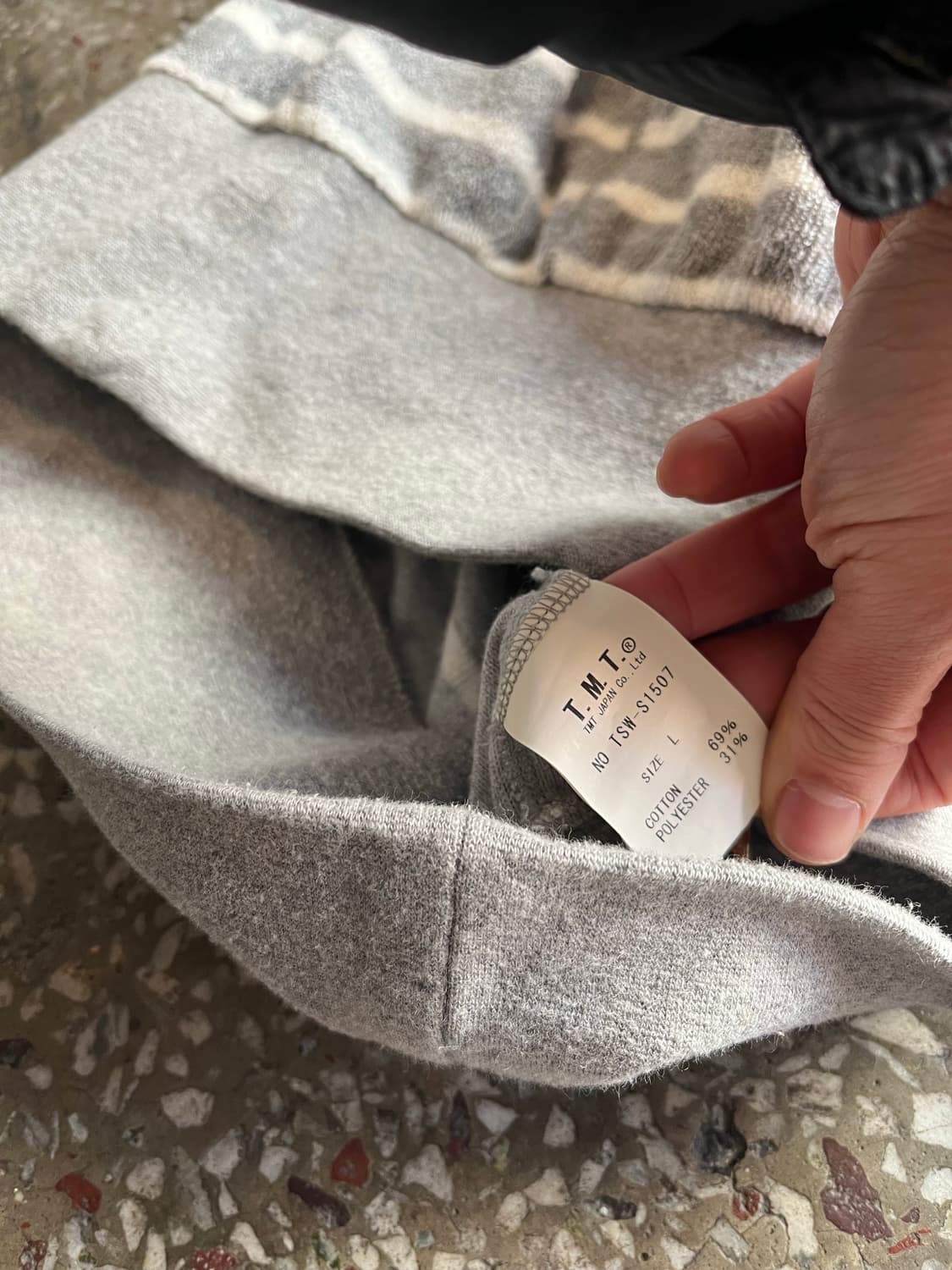 Tmt 그레이 보더 2way 후드집업 상품이미지7