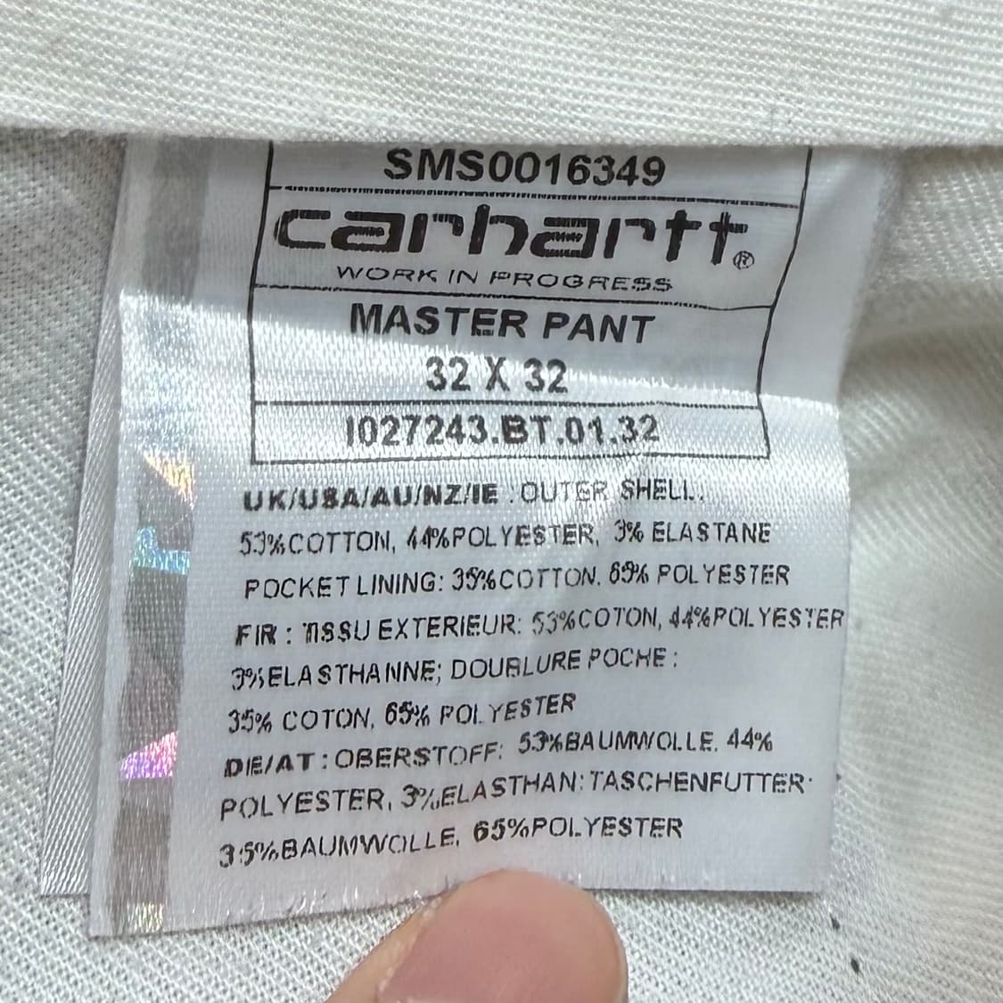 칼하트 WIP 마스터 팬츠 상품이미지10