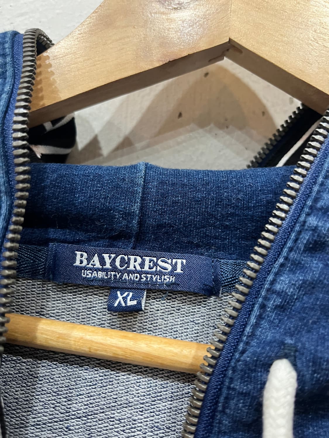 BAYCREST JPN 인디고 워싱 풀집업 후드 상품이미지5