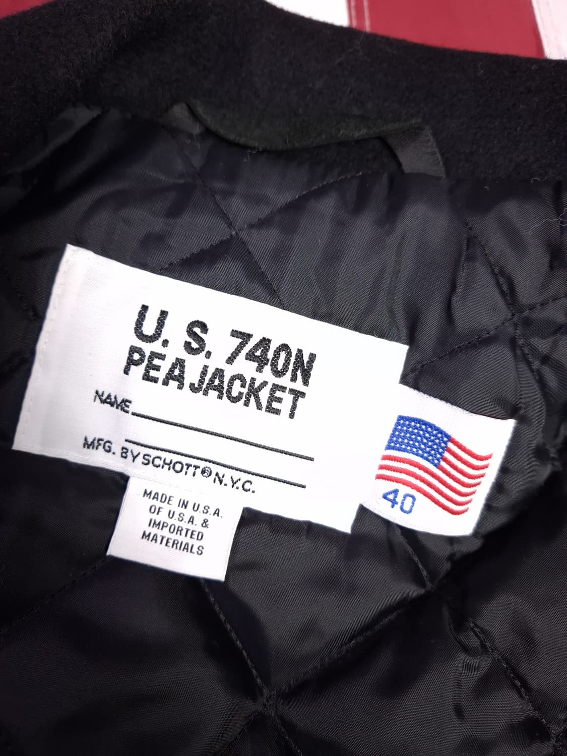 새제품 오리지날 신형 미국제조 미해군 TYPE 쇼트사 울 싱글 피코트 상품이미지4