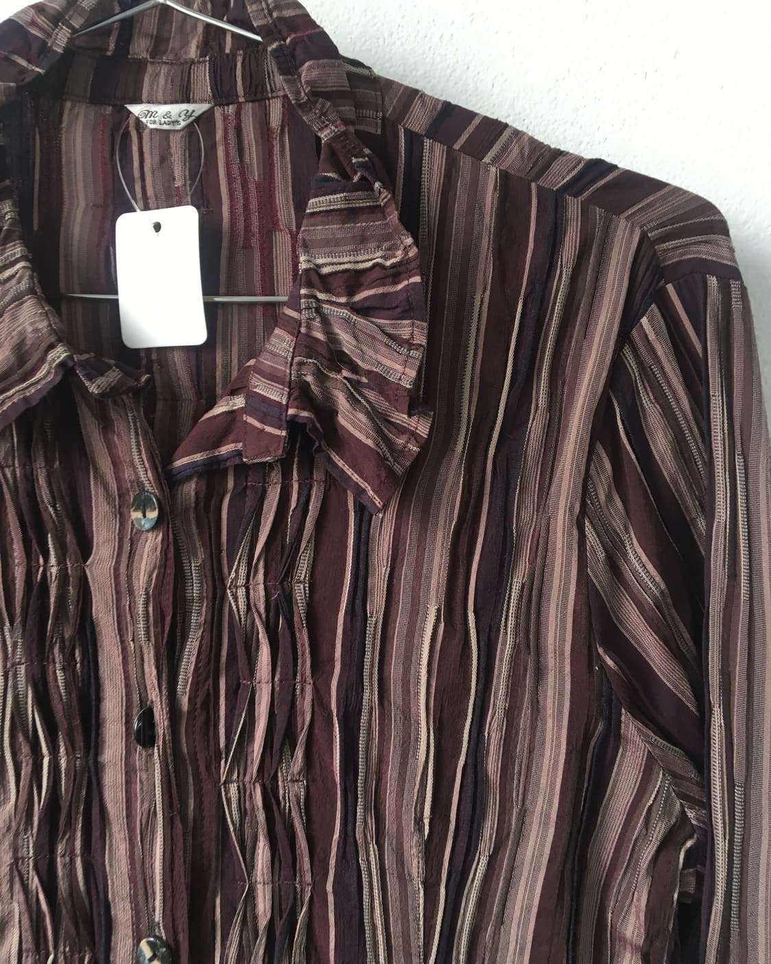 Stripe pattern pleats shirt 상품이미지4