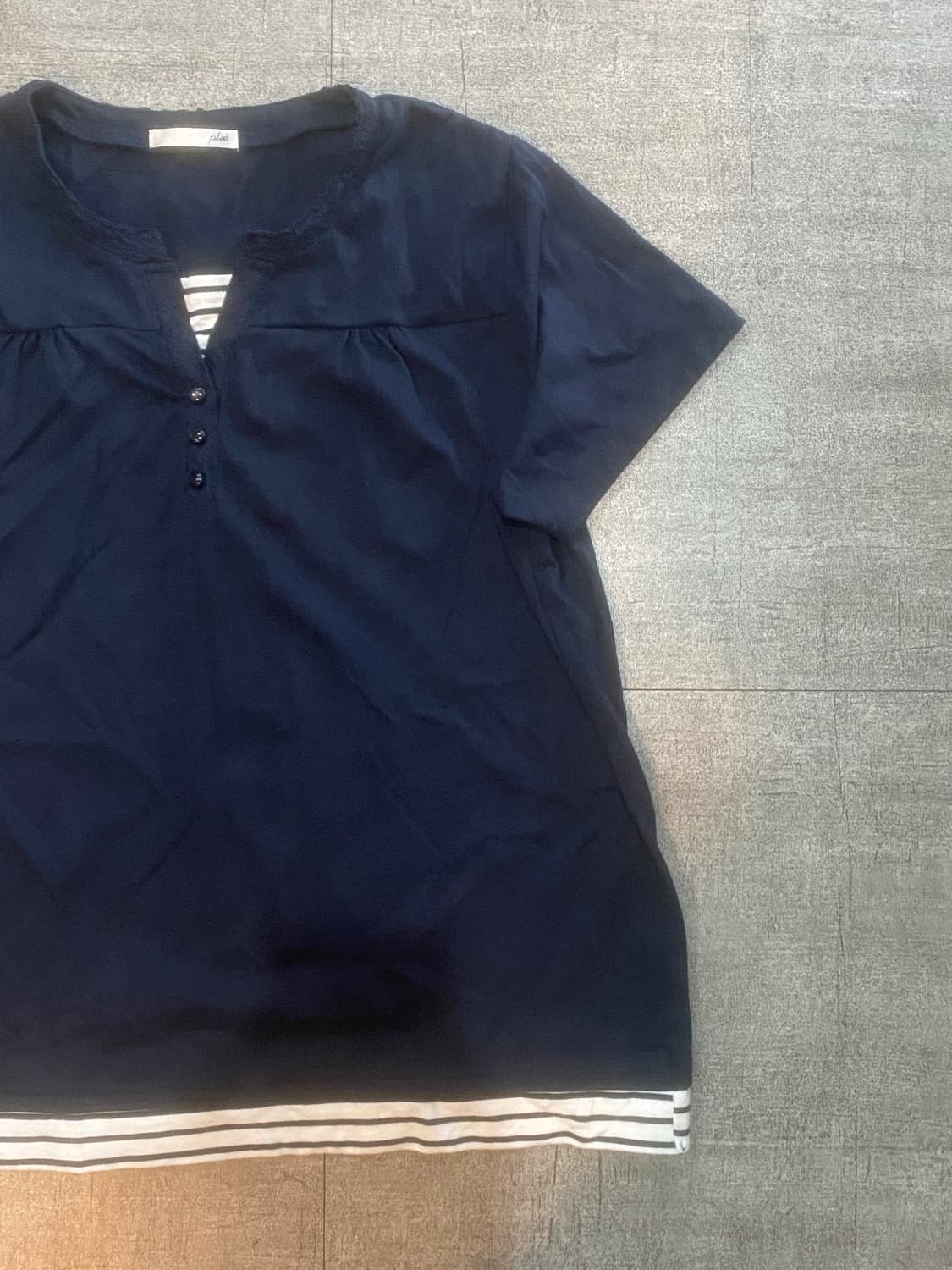 일본빈티지 Plie 하구미모리걸 달천깔페어리 레이어드반팔티셔츠 상품이미지2