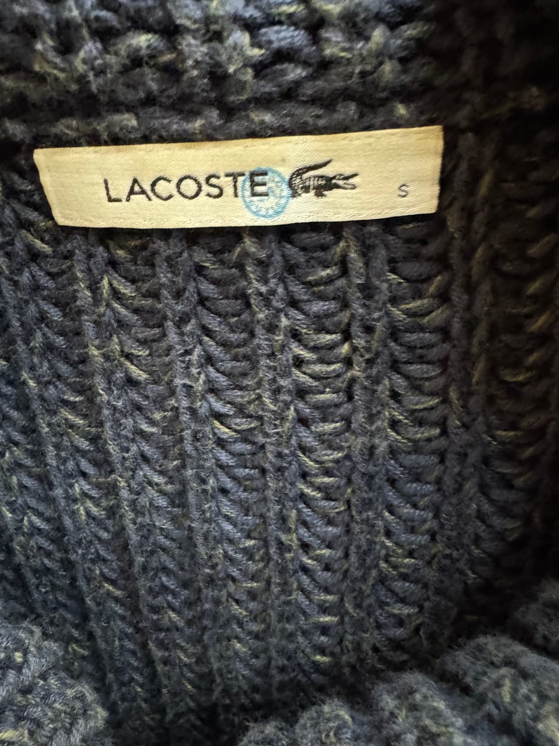 라코스테 코튼/울 터틀 니트 집업 S(L) 상품이미지6