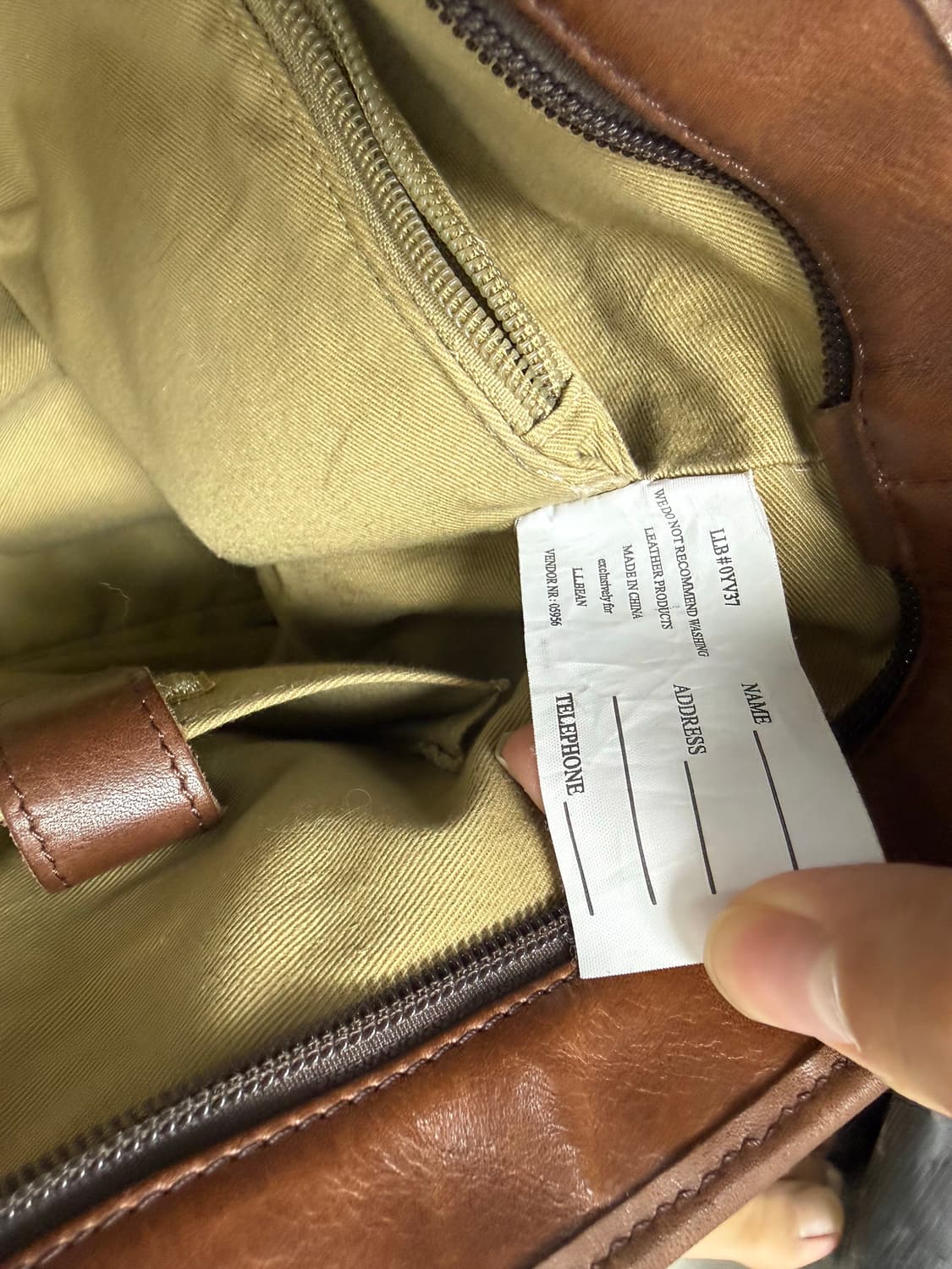 (OS)LLBEAN 엘엘빈 레더 라지 토트백 브라운 상품이미지6