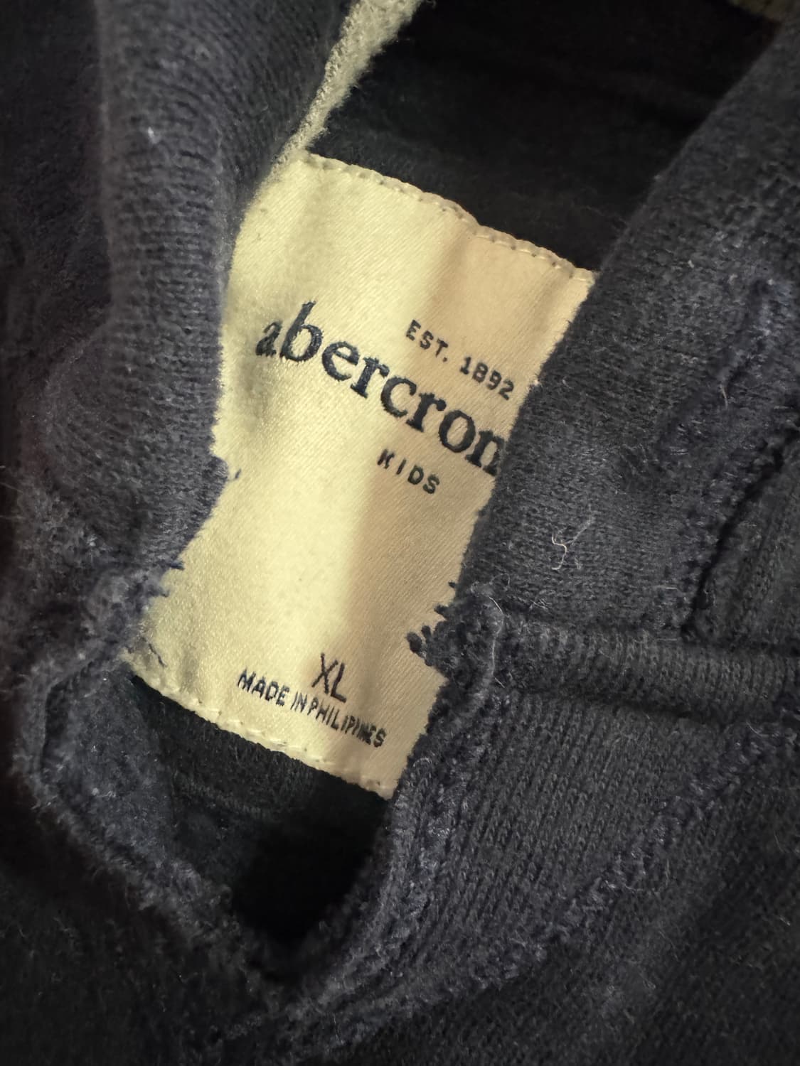 희귀!! 여성 아베크롬비 스펠아웃 기모 후드티 Xs ~ s 네이비 상품이미지3