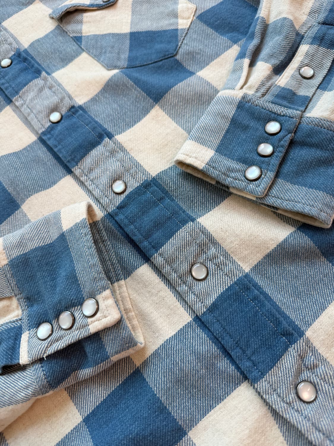 RRL 플레드 콘초 버팔로 웨스턴 셔츠 L(105) 상품이미지3