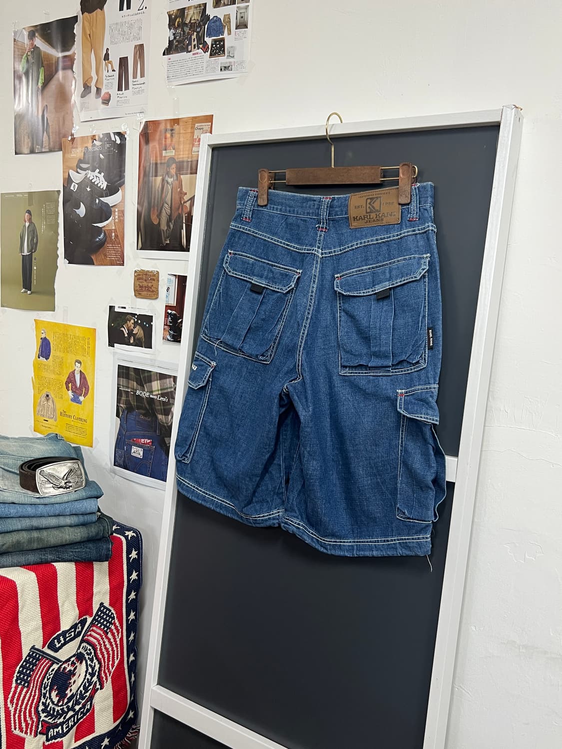 Karl kani 칼카니 빈티지 카고 데님 하프 팬츠 상품이미지10