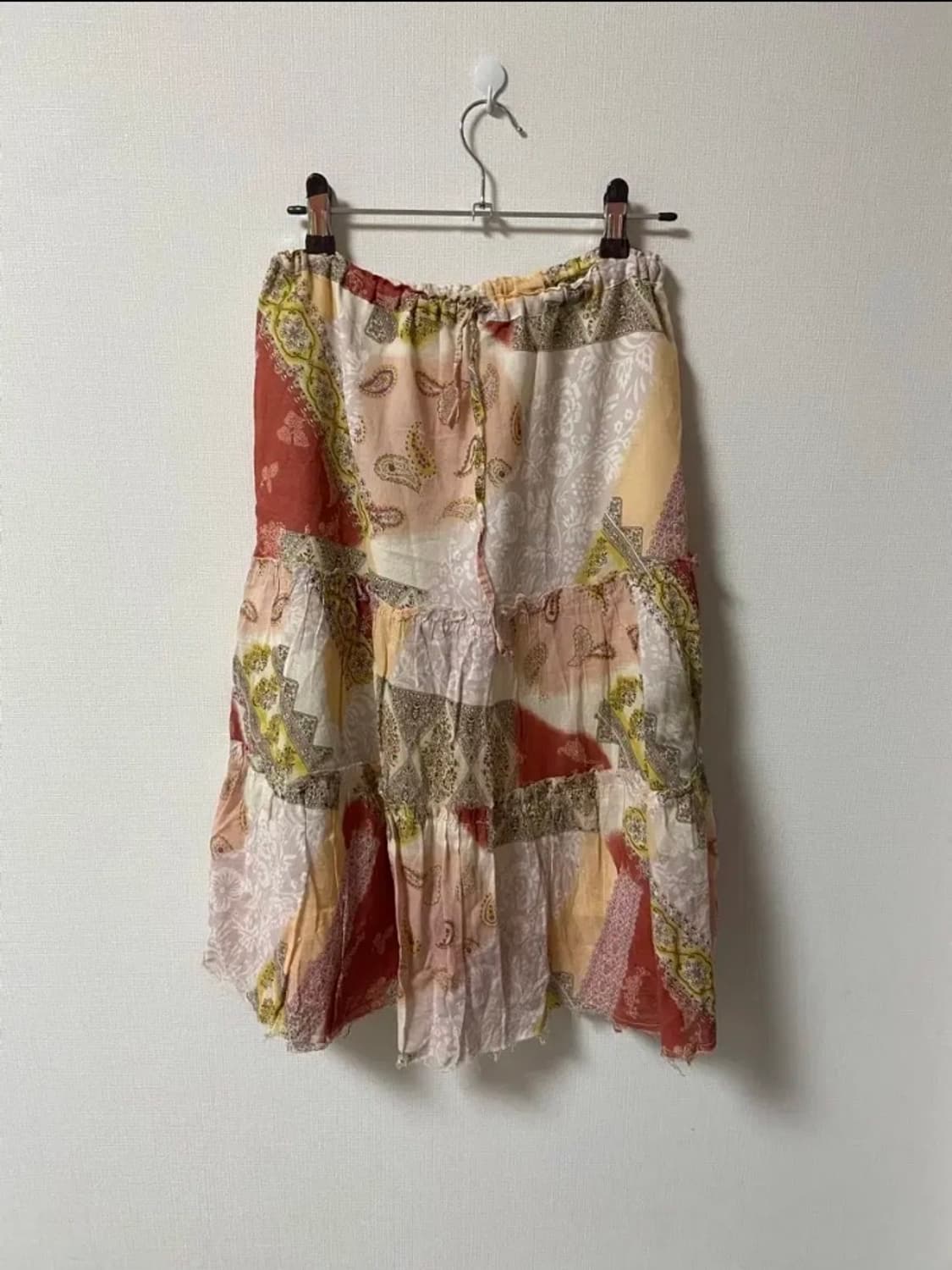 일본 빈티지 모리걸 하구미 패턴 스커트 상품이미지1